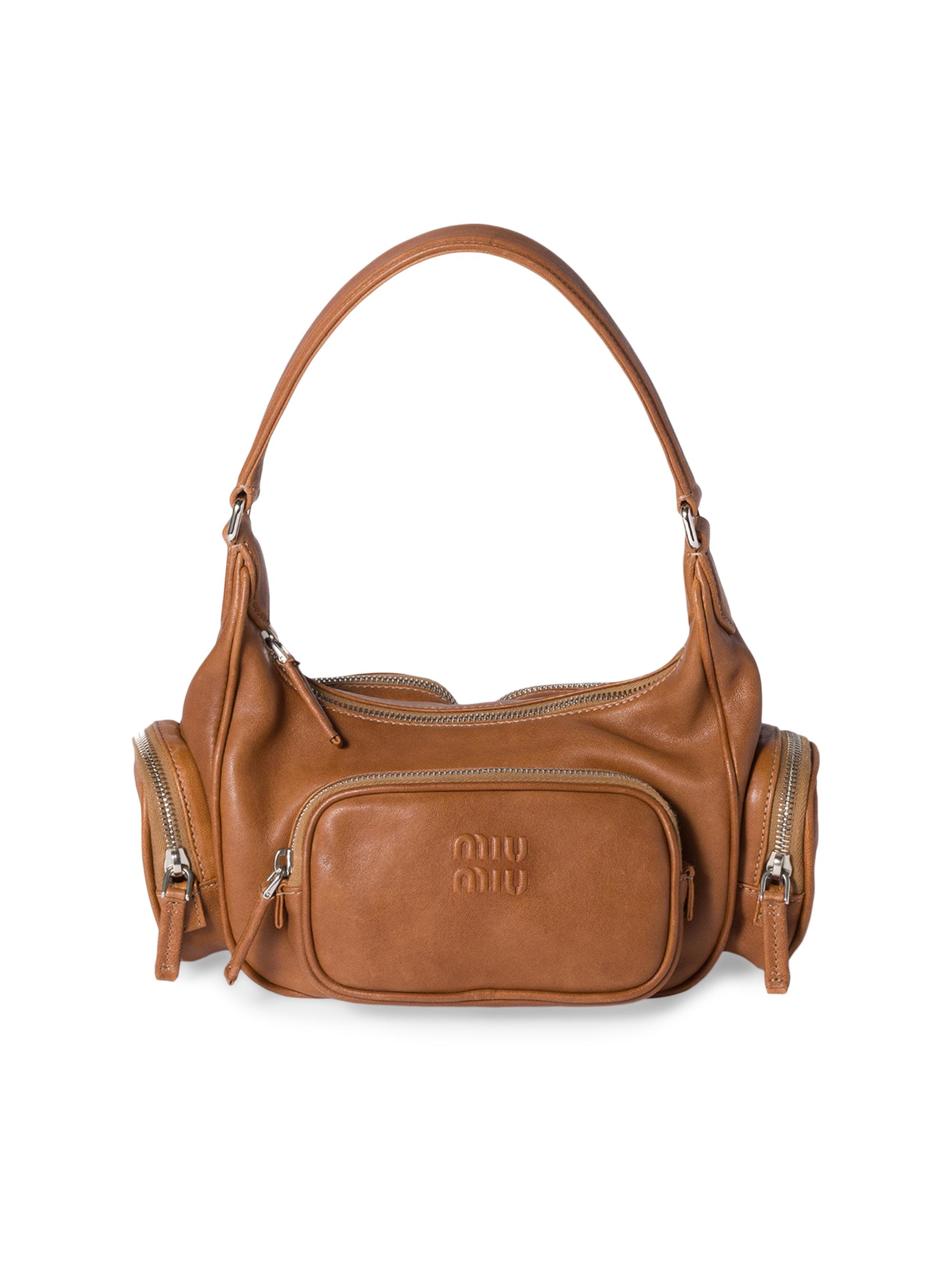 バッグ Miu Miu Leather Shoulder Bag Miu Miu Pocket Nappa Leather Shoulder Bag | Saks Fifth Avenue