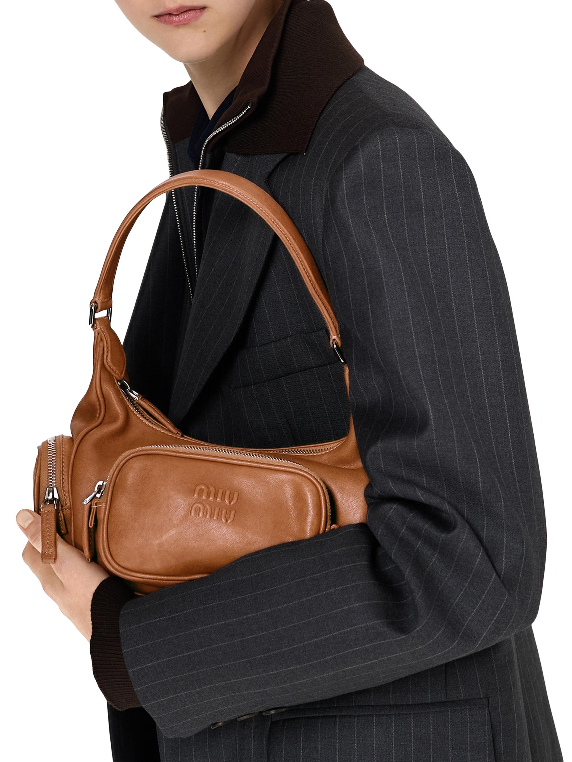 Miu Miu Pocket Nappa Leather Shoulder Bag | Saks Fifth Avenue