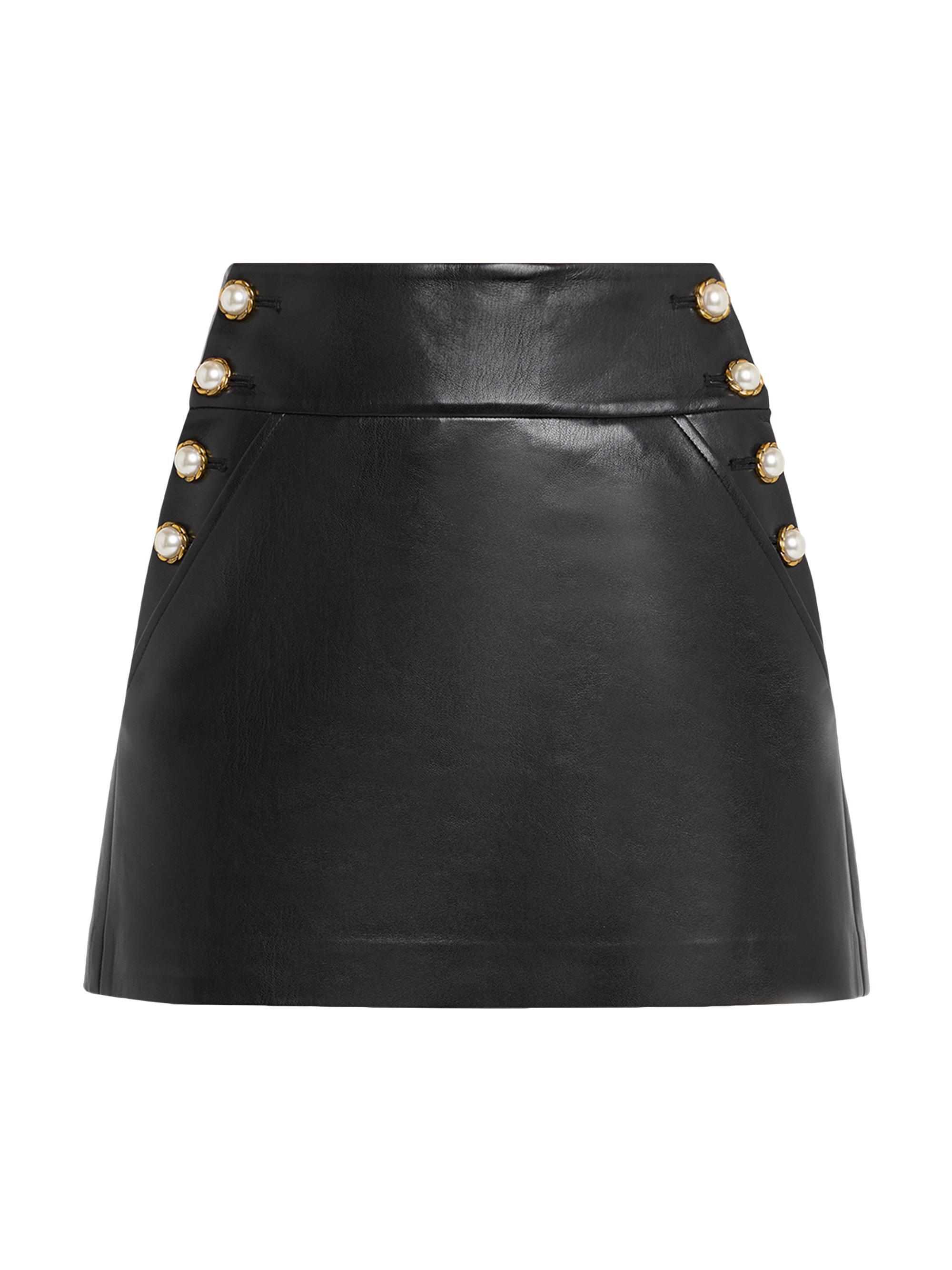 Alice + Olivia Toni Faux Leather Pleated Miniskirt | Saks Fifth Avenue