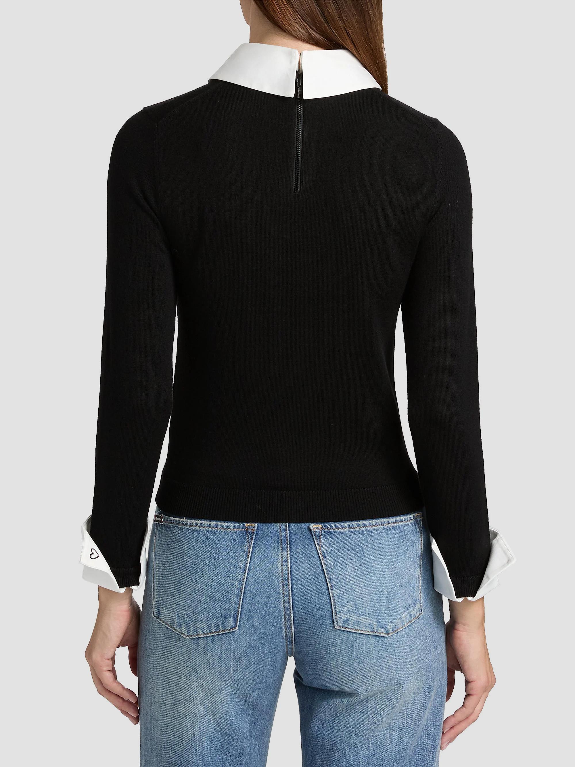 ALICE + OLIVIA Porla Collared Wool Sweater | Saks Fifth Avenue