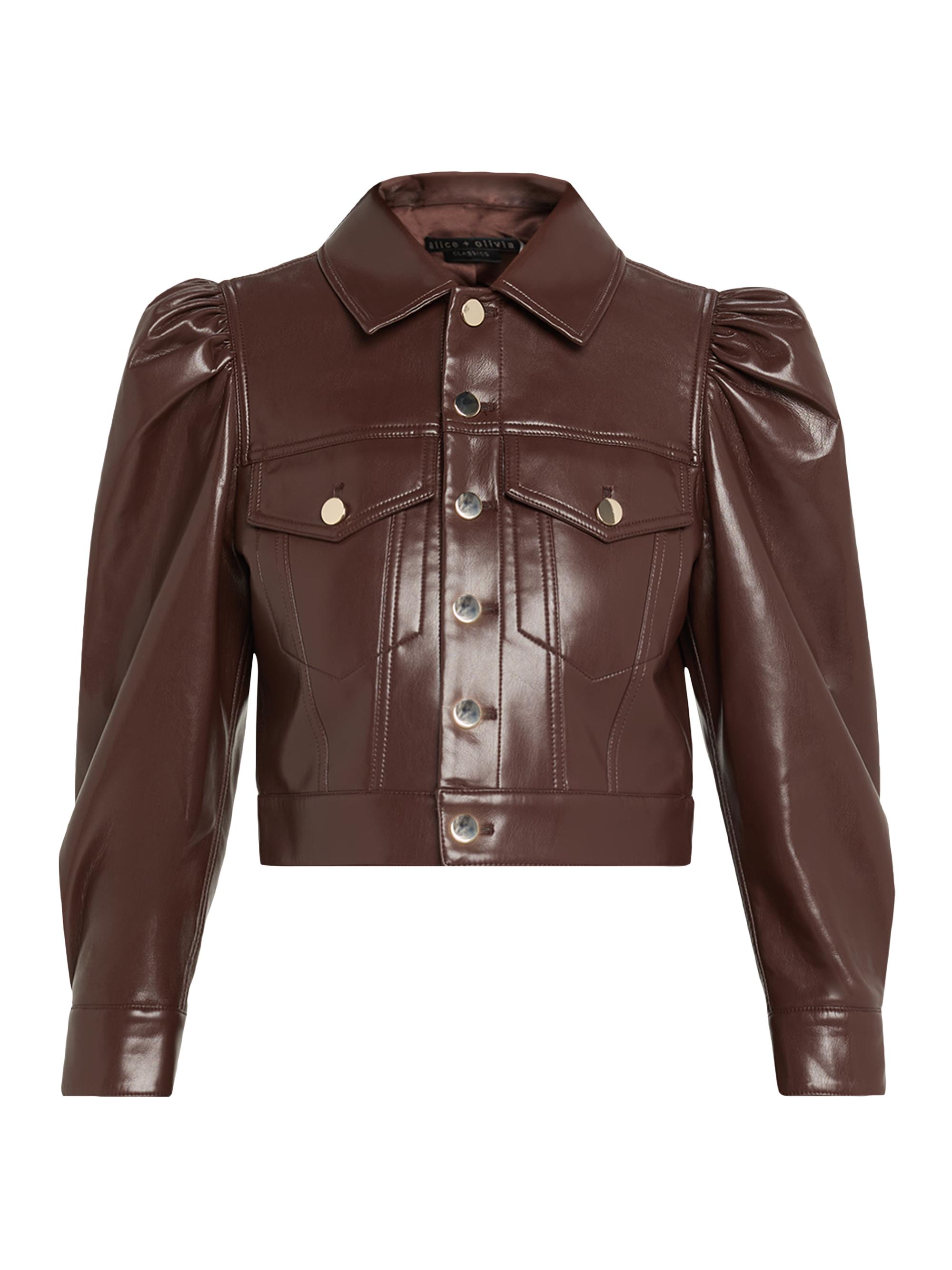 Ronny Kobo Lilou Croc-Embossed Faux Leather Jacket | Saks Fifth Avenue