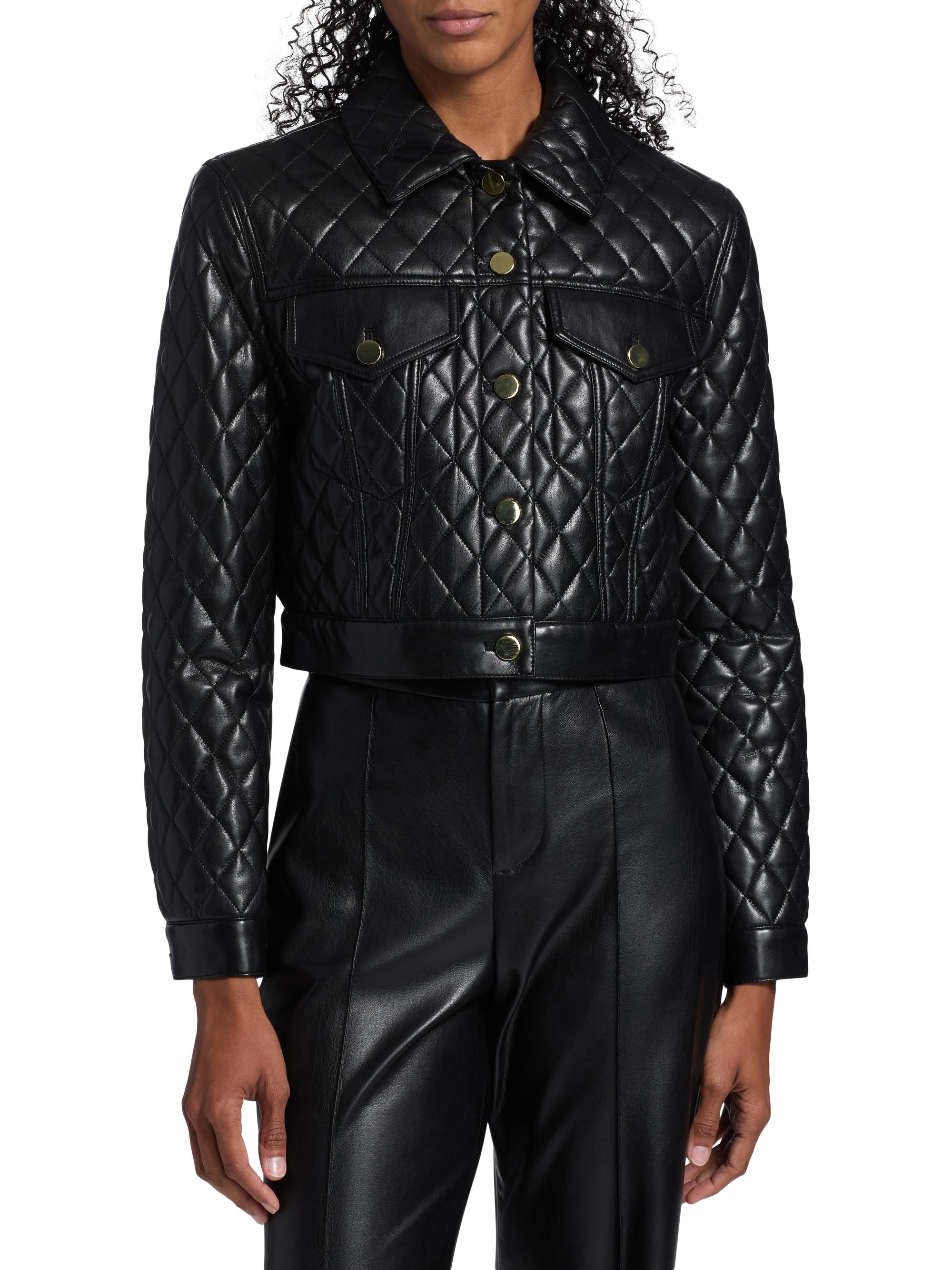 Alizee Leather Crop Jacket main image 1