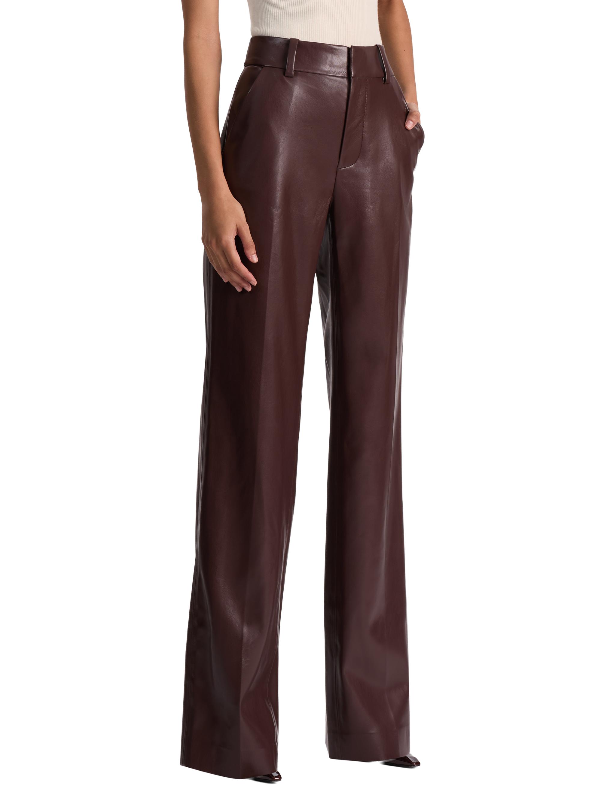 ALICE + OLIVIA Alexander Faux-Leather Straight-Leg Pants | Saks