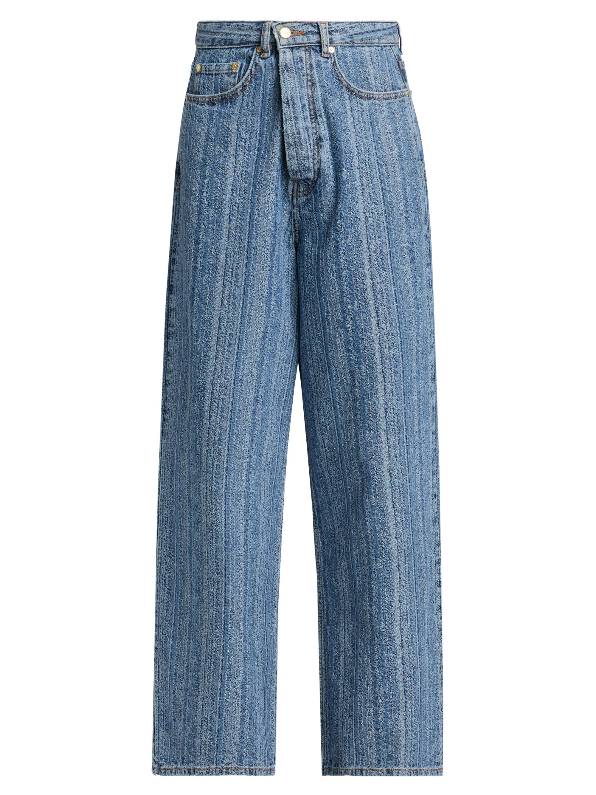 Ganni Izey Shiny Weft Denim Jeans | Saks Fifth Avenue