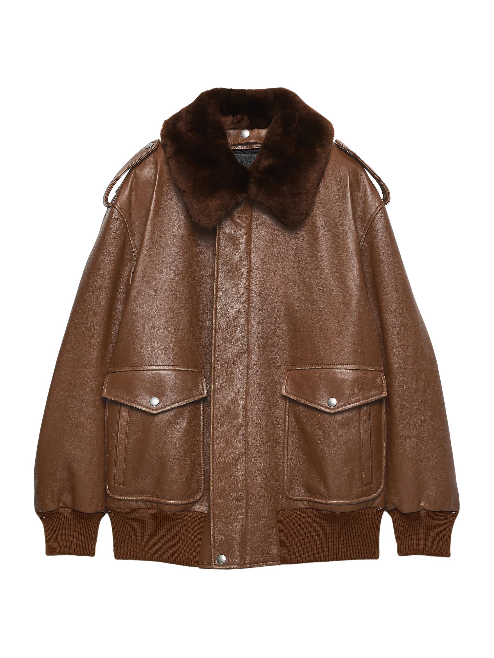 Prada Nappa Leather Bomber Jacket | Saks Fifth Avenue