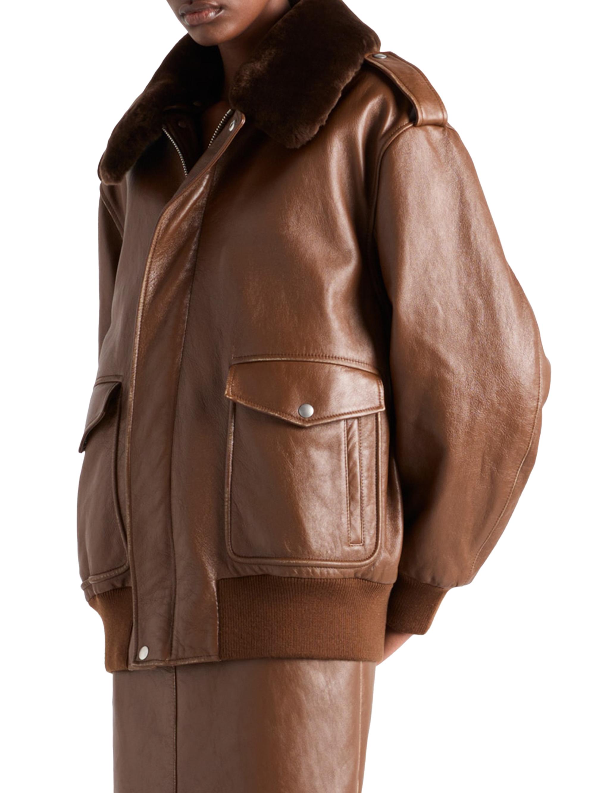 Prada Nappa Leather Bomber Jacket | Saks Fifth Avenue