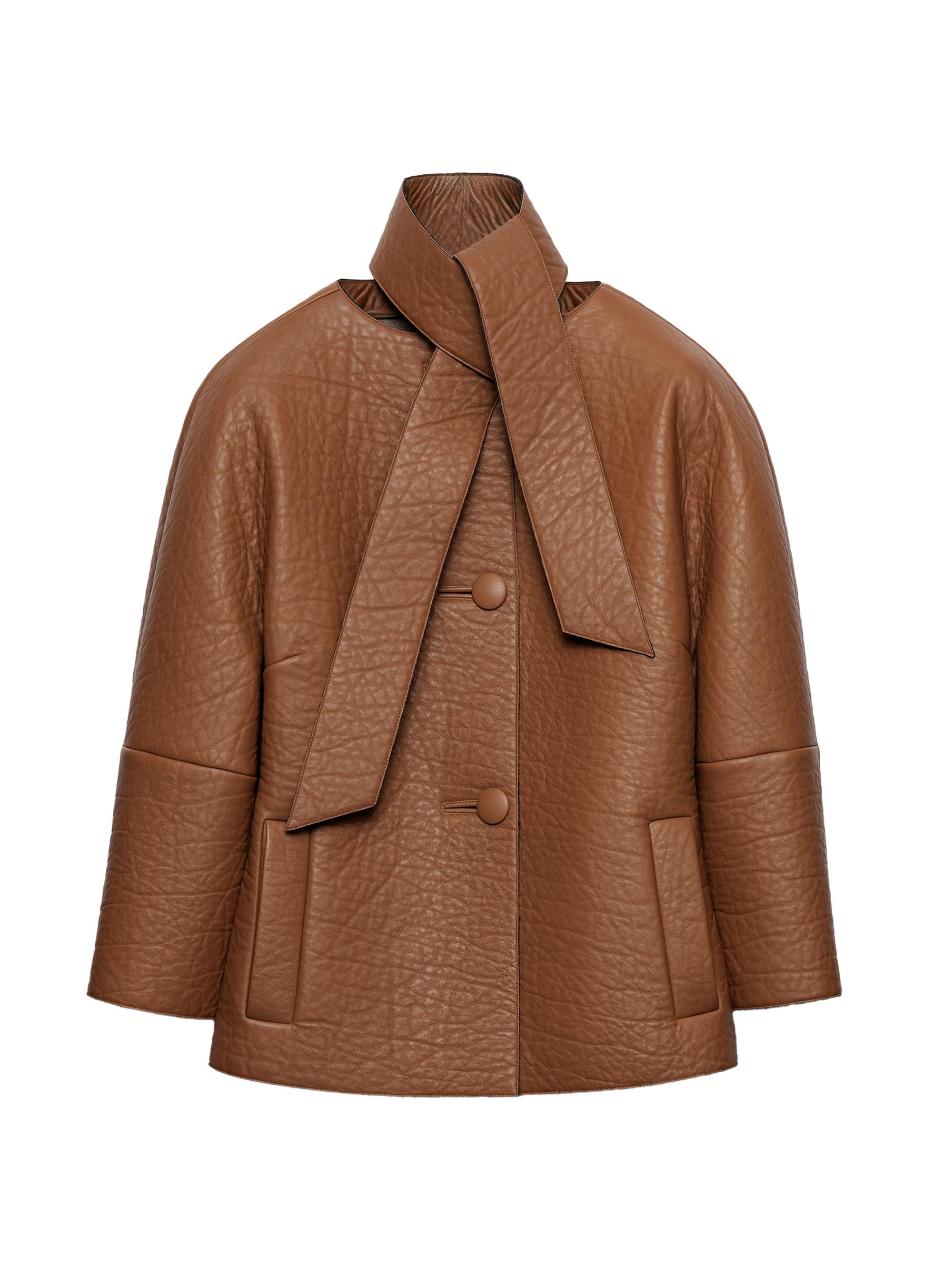 Prada Women's Bonded Nappa Leather Jacket - Brown