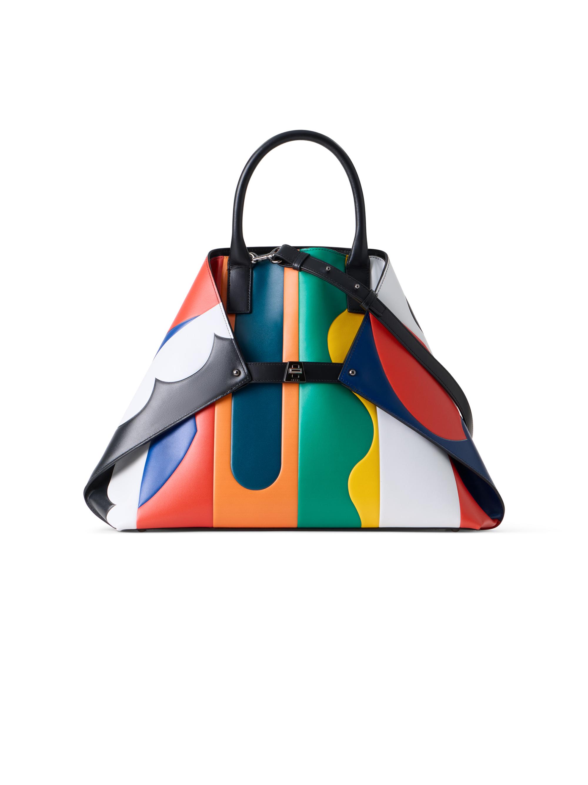 Akris Women's  AI Colorblocked Leather Tote Bag - Multi Color
