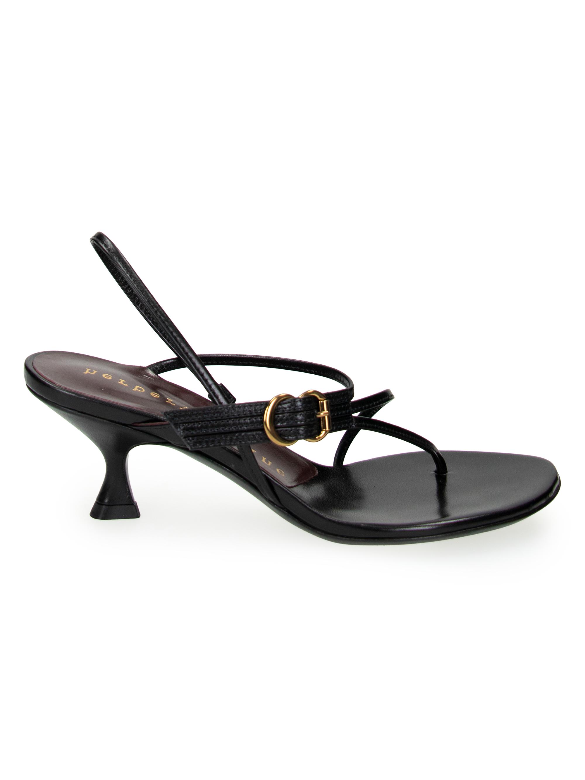 Herbert Levine Women's Starry-Eyed Leather 55MM Sandals - Kid Skin Black