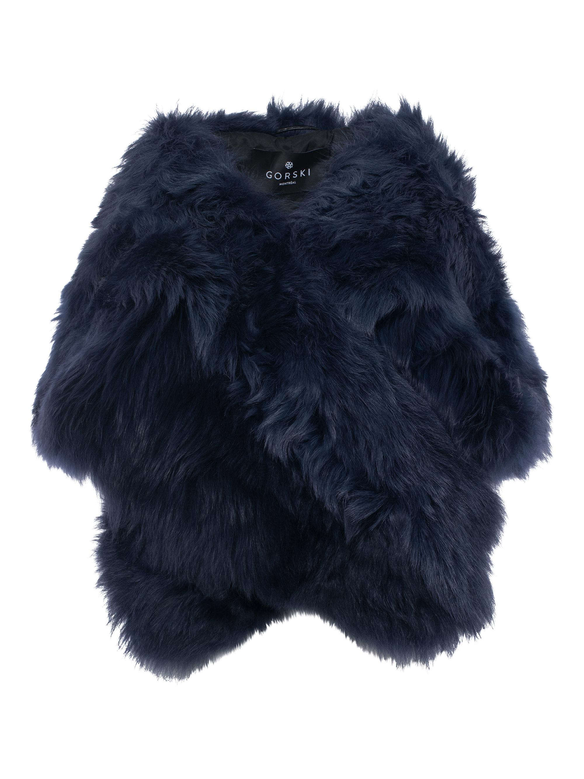 Gorski Women's Select Lamb Stole - Navy