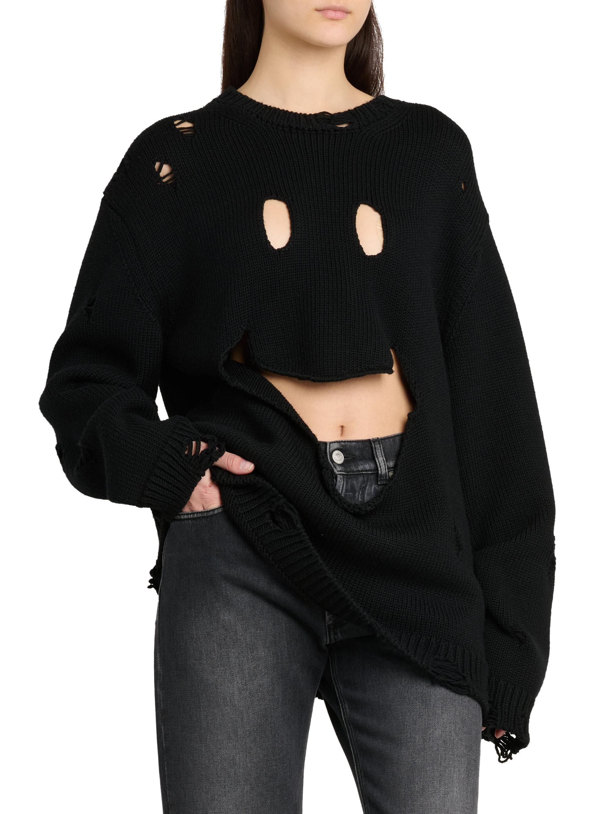 Moschino Smile Cut-Out Wool Oversized Sweater | Saks Fifth Avenue