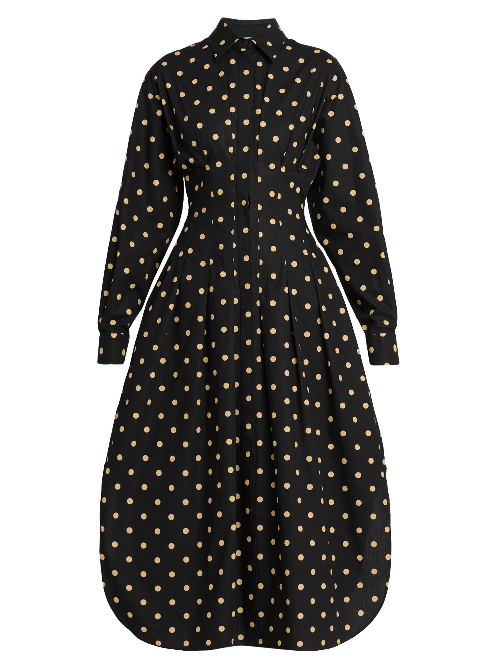 Moschino Women's Polka Dot Cotton Midi-Dress - Multi Black