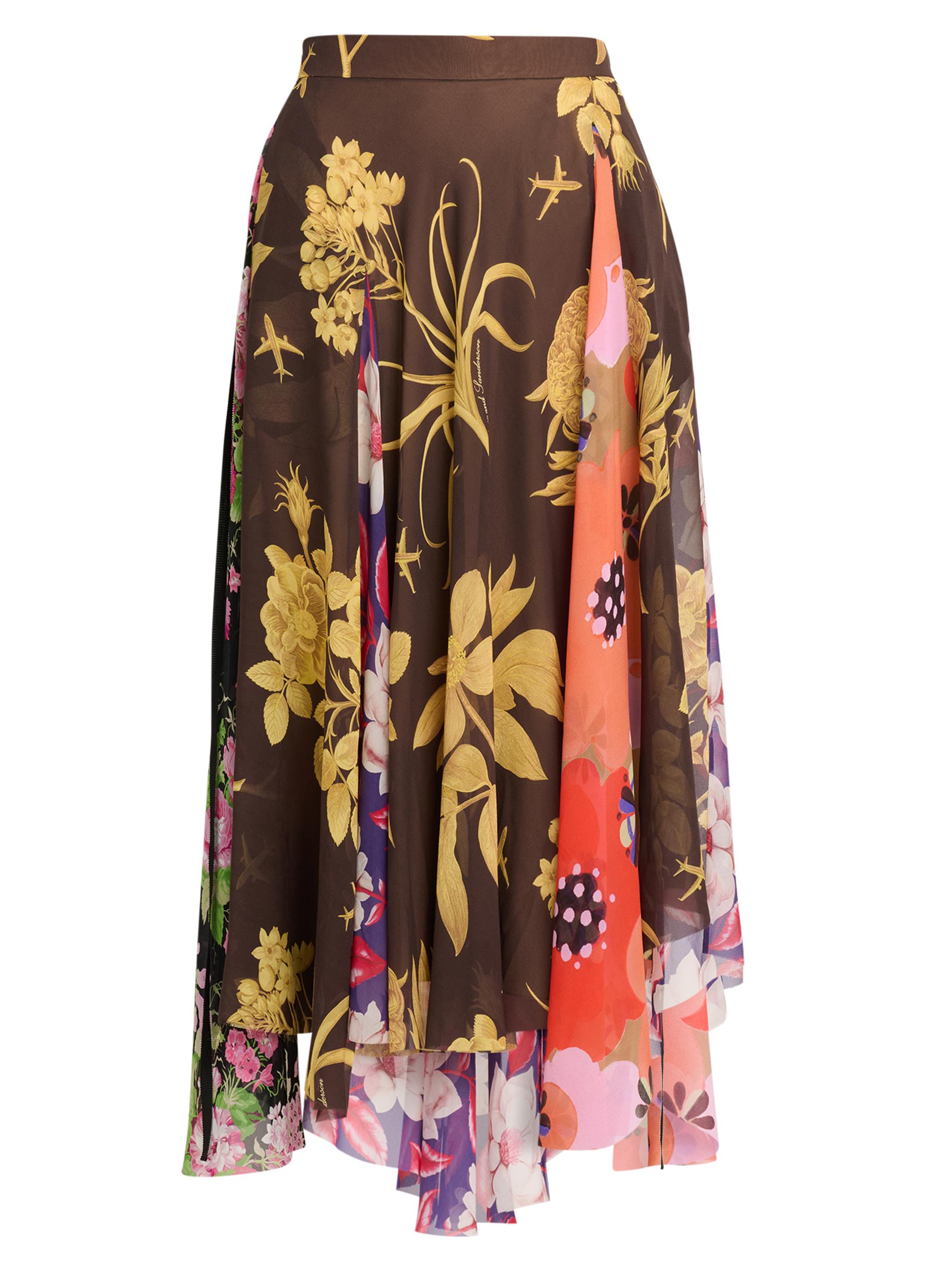 Moschino Women's Floral Silk Midi-Skirt - Multi Only One Color