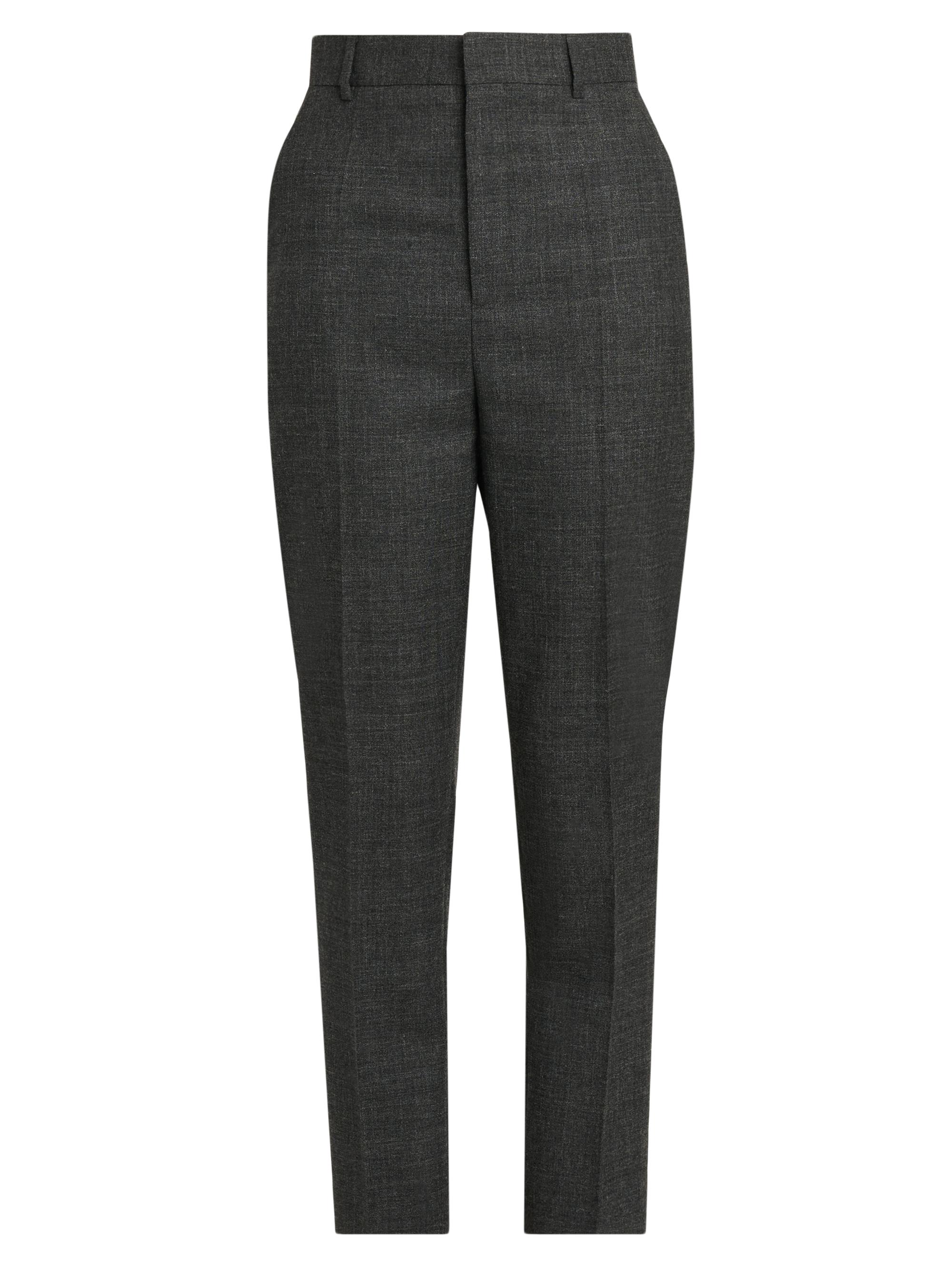 Moschino Women's Flat-Front Wool Trousers - Multi Grey