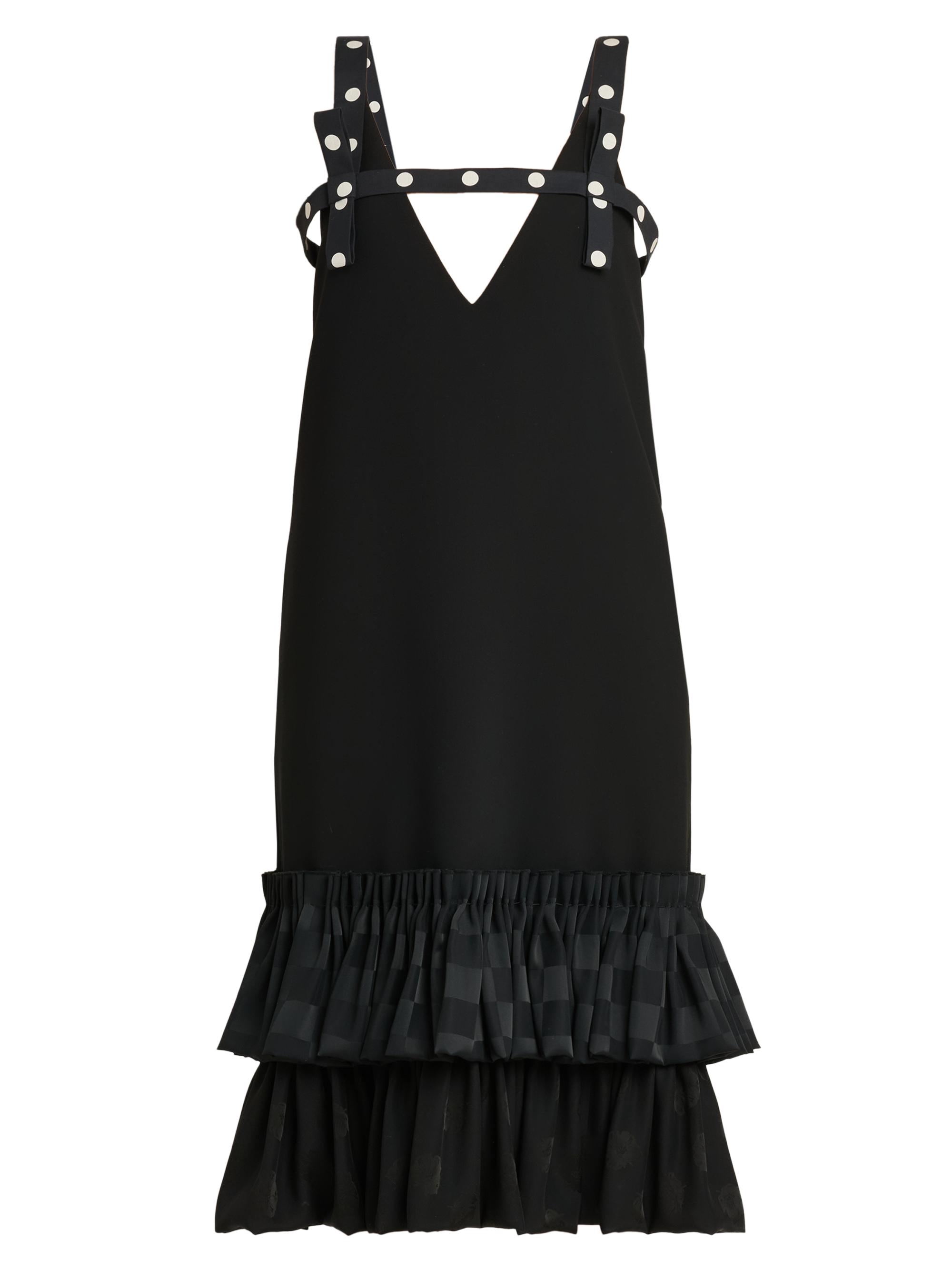 Moschino Women's Tiered High-Low Midi-Dress - Multi Black - Size 8