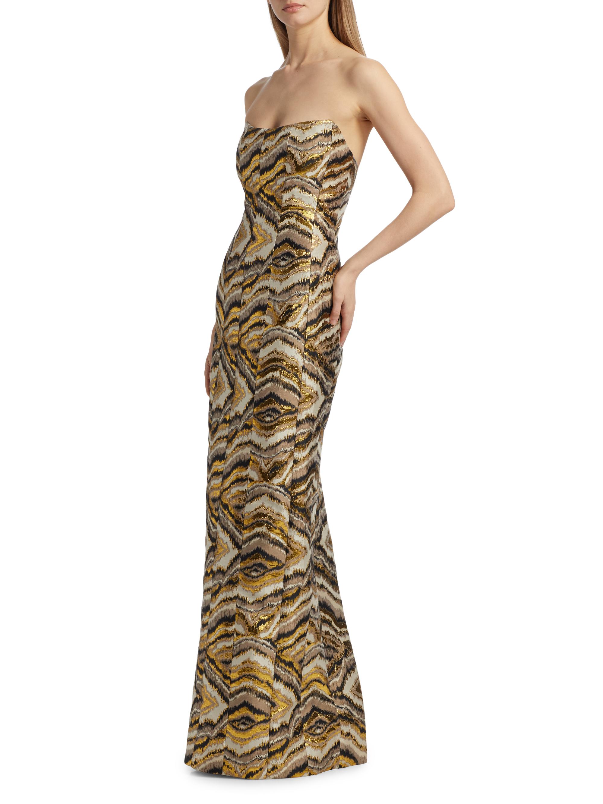 Markarian Odessa Metallic Jacquard Gown | Saks Fifth Avenue
