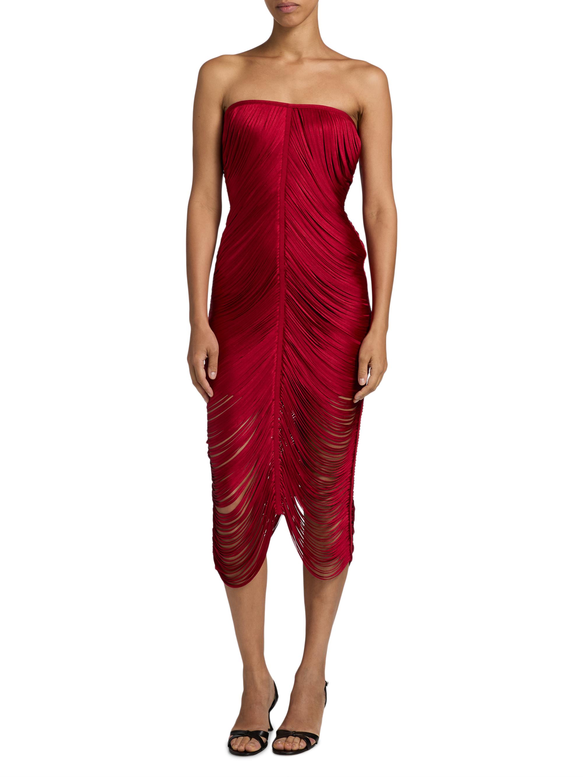 Cult Gaia Larissa Strapless Draped Midi-Dress | Saks Fifth Avenue