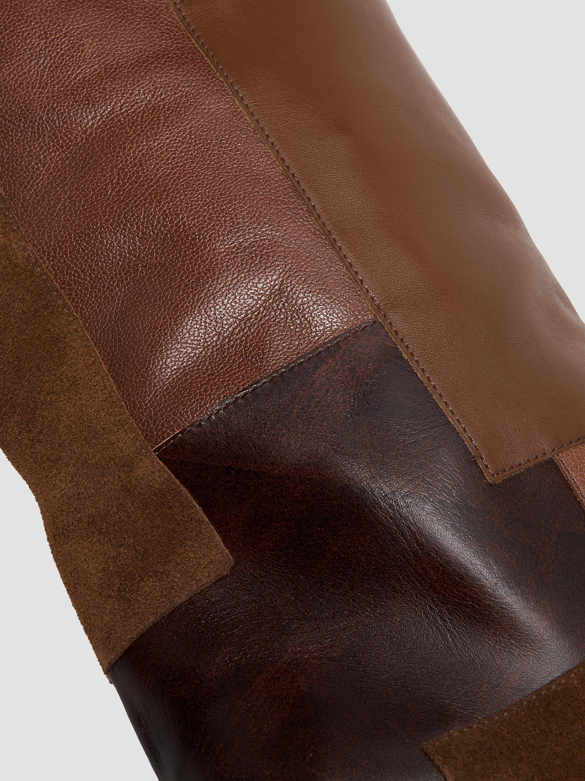 Schutz Maryana 90MM Patchwork Leather Knee-High Boots | Saks Fifth