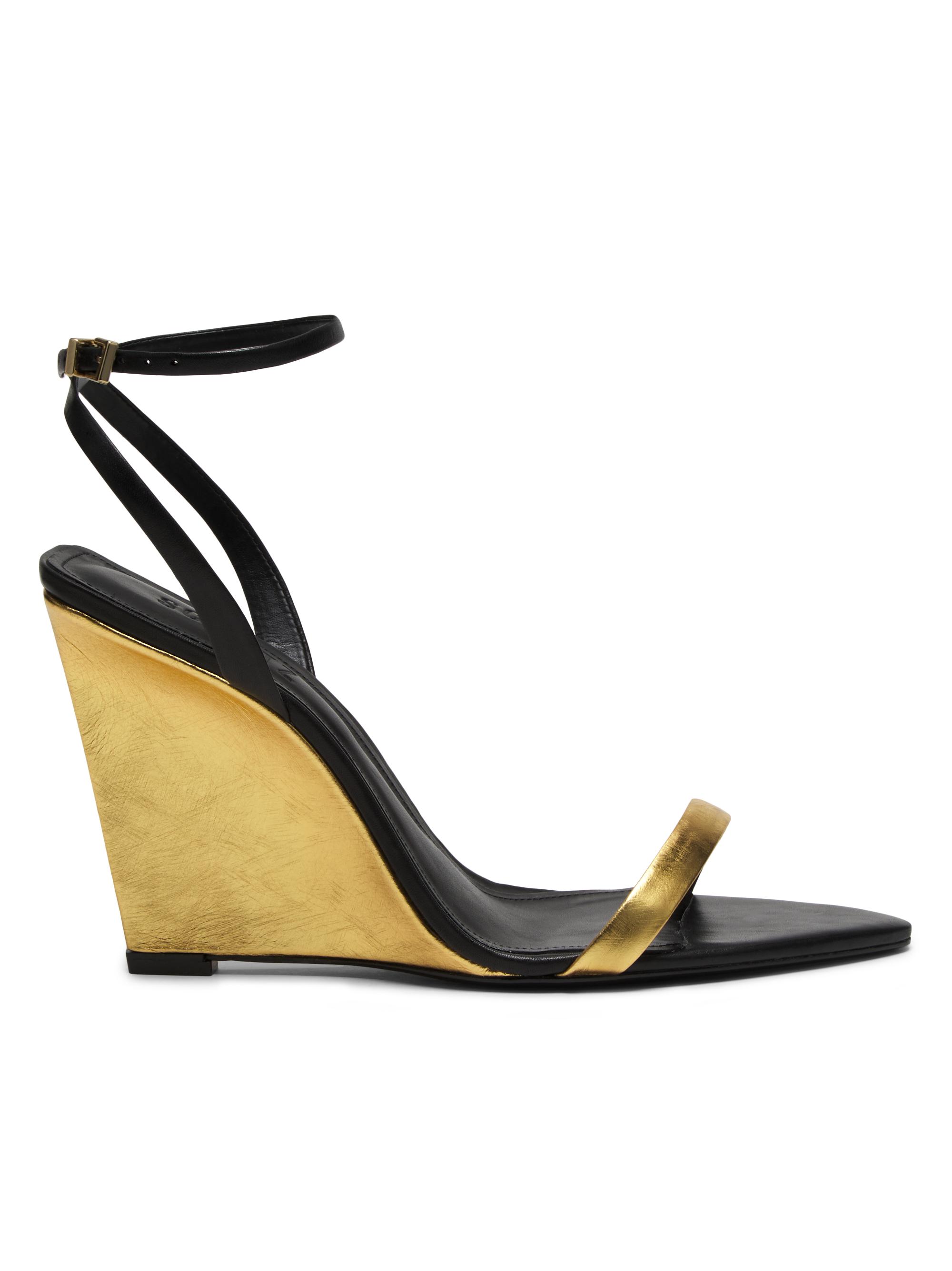 Schutz Melanie 100MM Leather Wedge Sandals | Saks Fifth Avenue