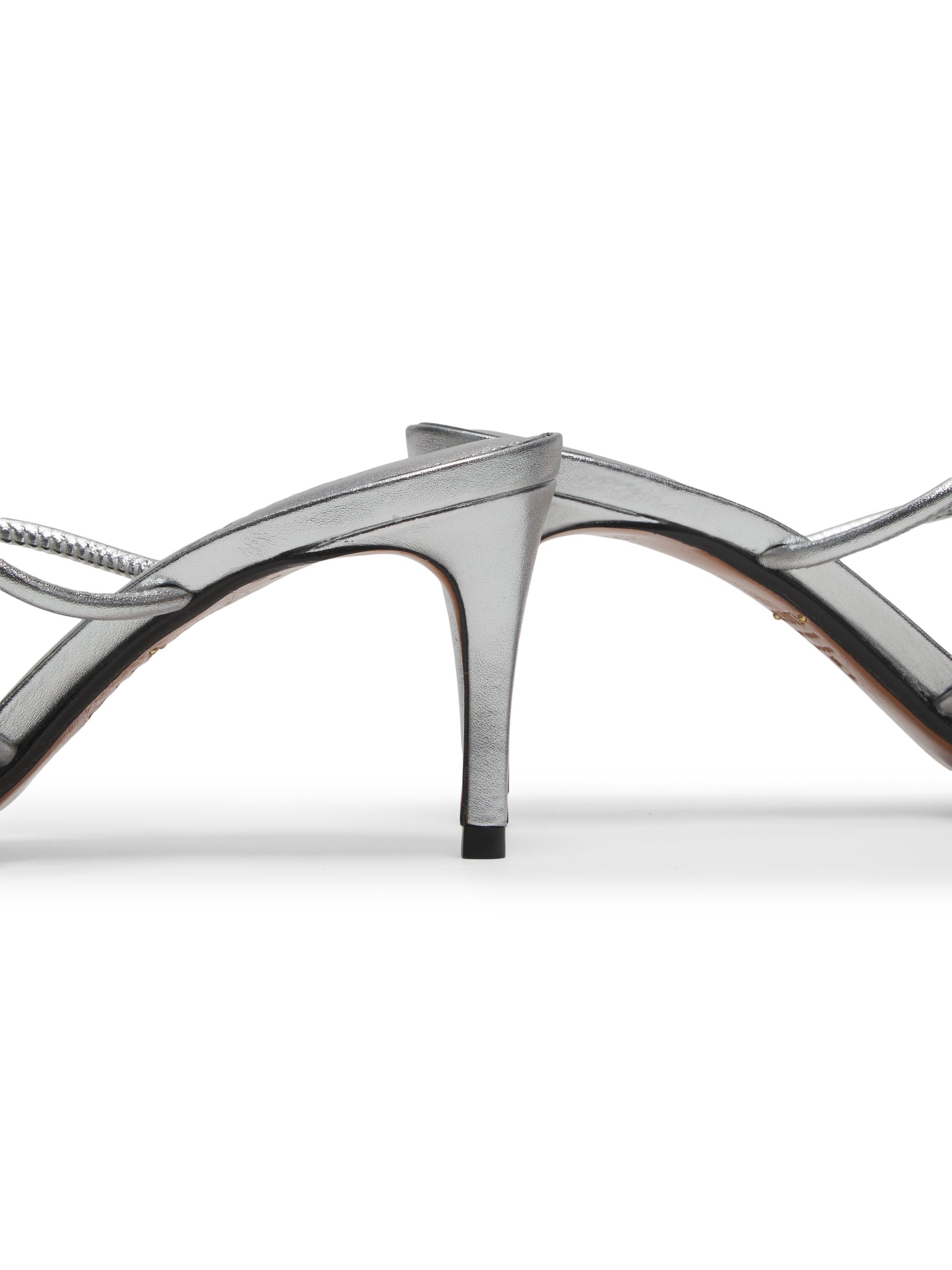 Schutz Hera 75MM Metallic Leather Mules | Saks Fifth Avenue