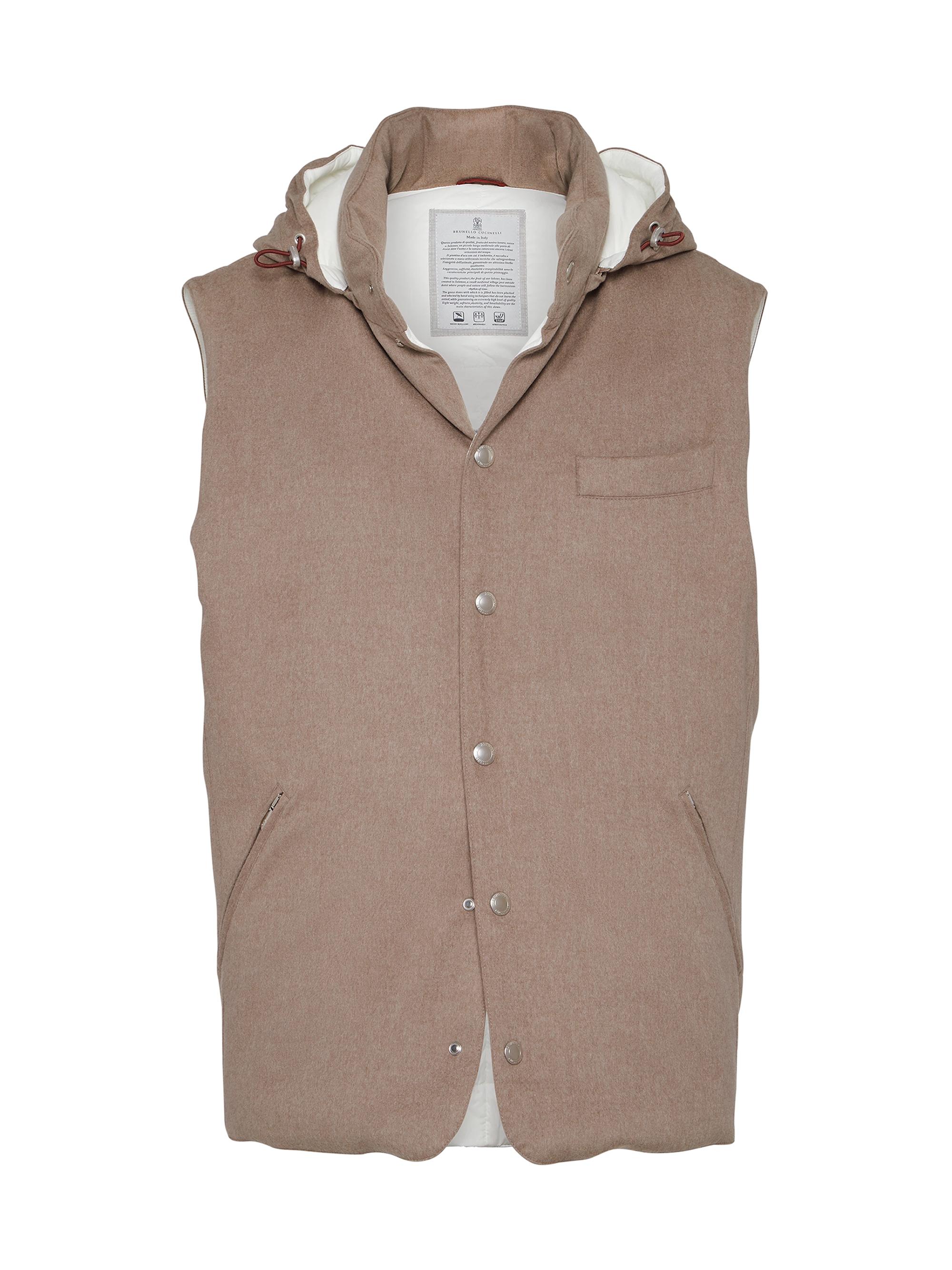 Brunello Cucinelli Bonded Wool Flannel Down Vest | Saks Fifth Avenue