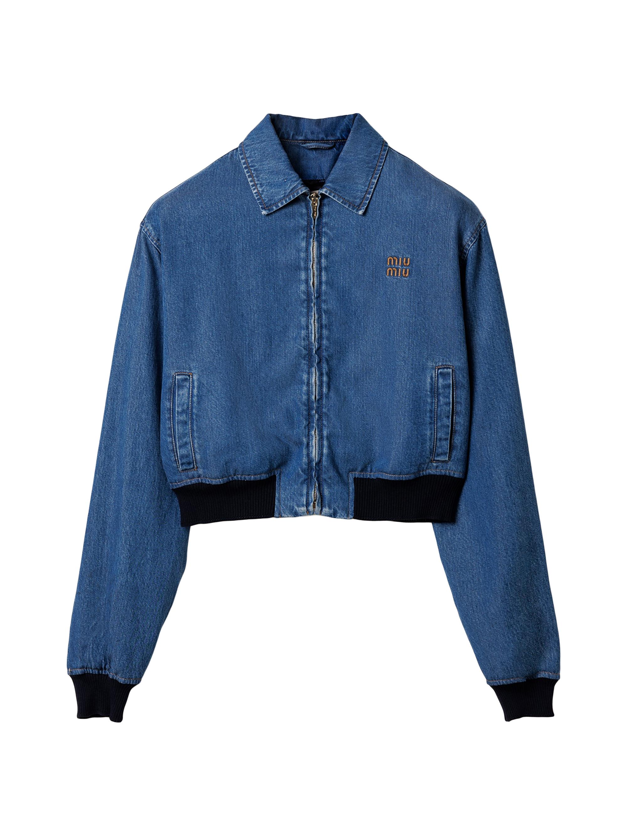 Miu Miu Denim Blouson Jacket | Saks Fifth Avenue