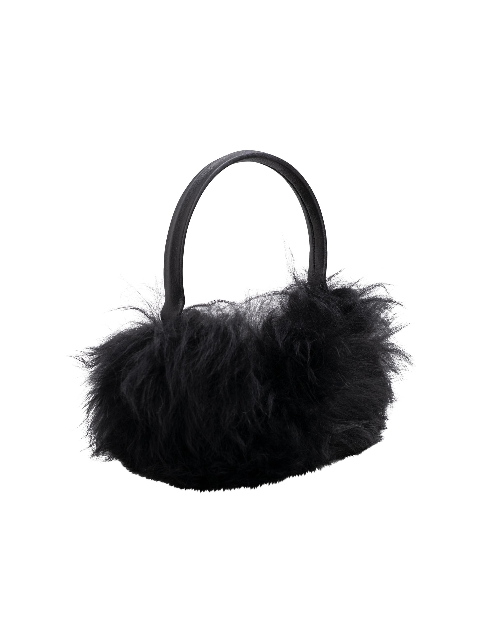 美品　ALEXANDRE DE PARIS リアル　ファー　イヤーマフ ブラック ALEXANDRE DE PARIS（アレクサンドル ドゥ パリ） アレクサンドル ドゥ