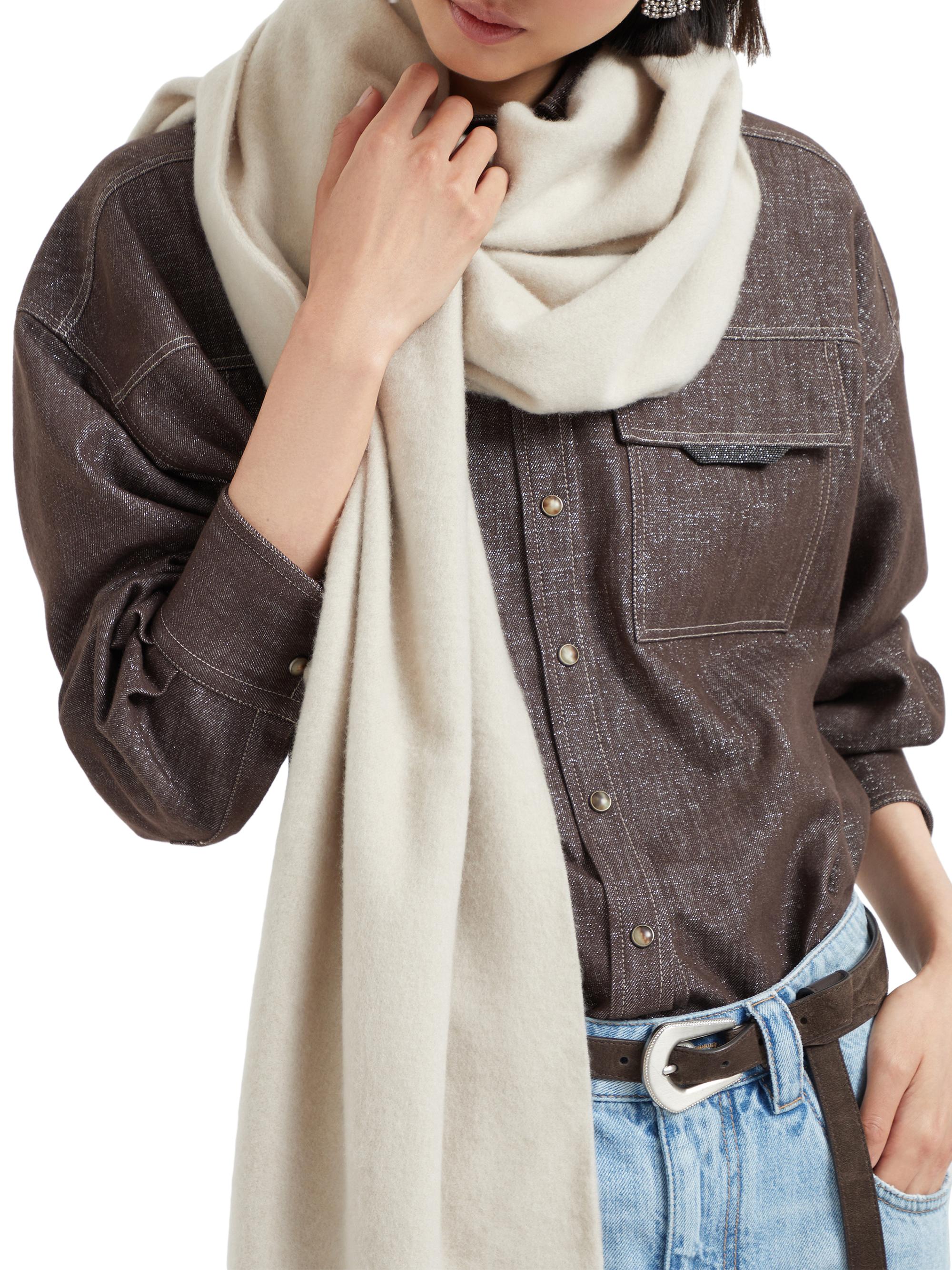 Brunello Cucinelli Women's Cashmere Scarf - Buff