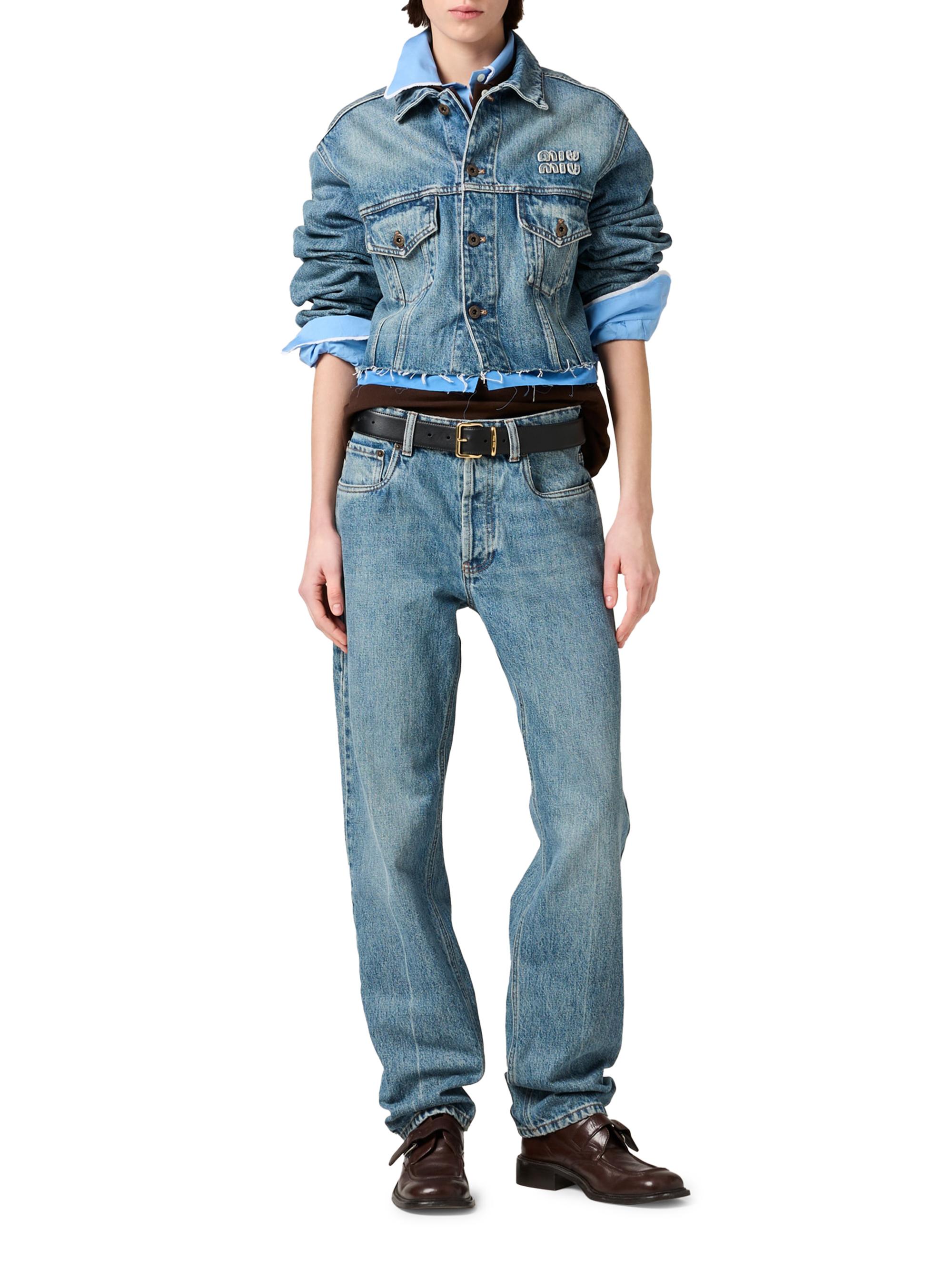 パンツ 24SS MIUMIU Iconic Gathered Denim 24SS MIUMIU Iconic Gathered Denim