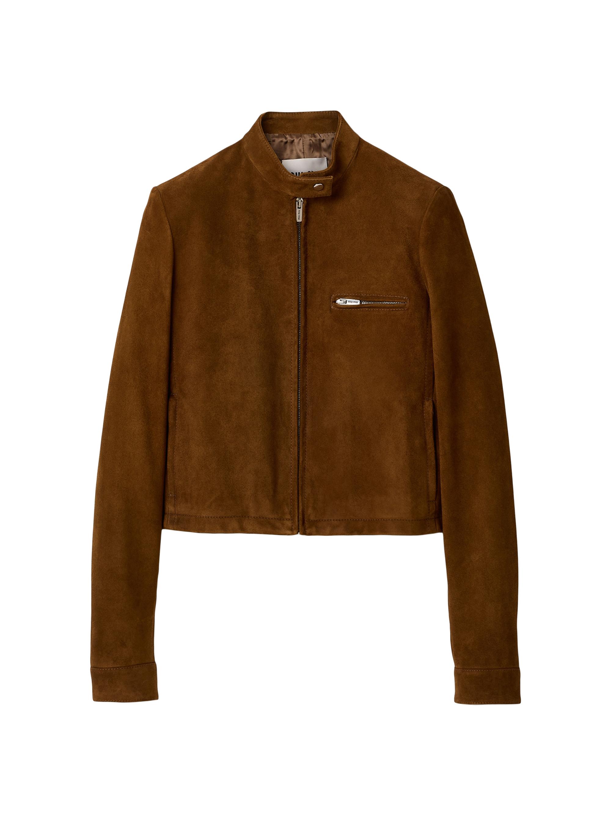 Miu Miu Women's Suede Jacket - Brown