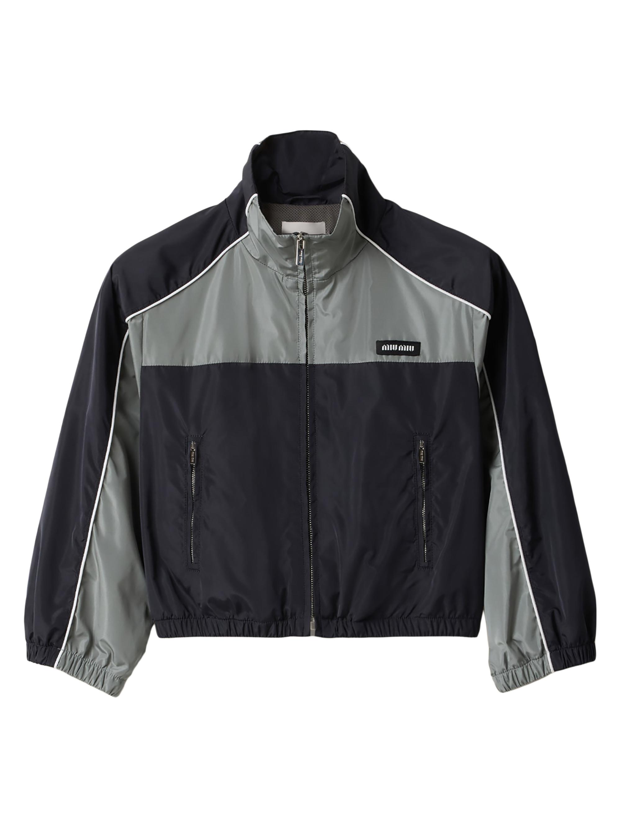 Miu Miu Technical Silk Zipper Blouson Jacket | Saks Fifth Avenue