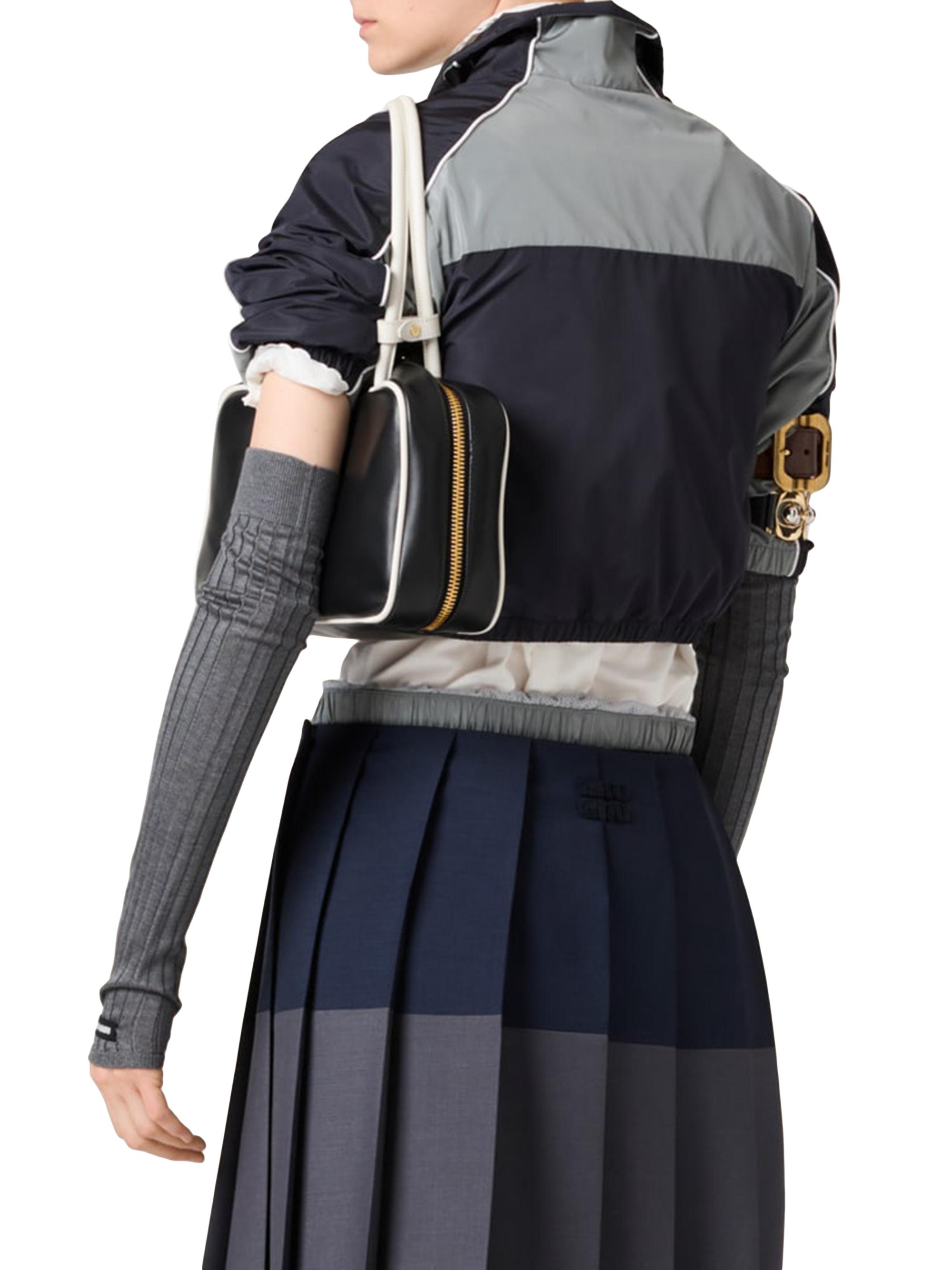 Miu Miu Technical Silk Zipper Blouson Jacket | Saks Fifth Avenue