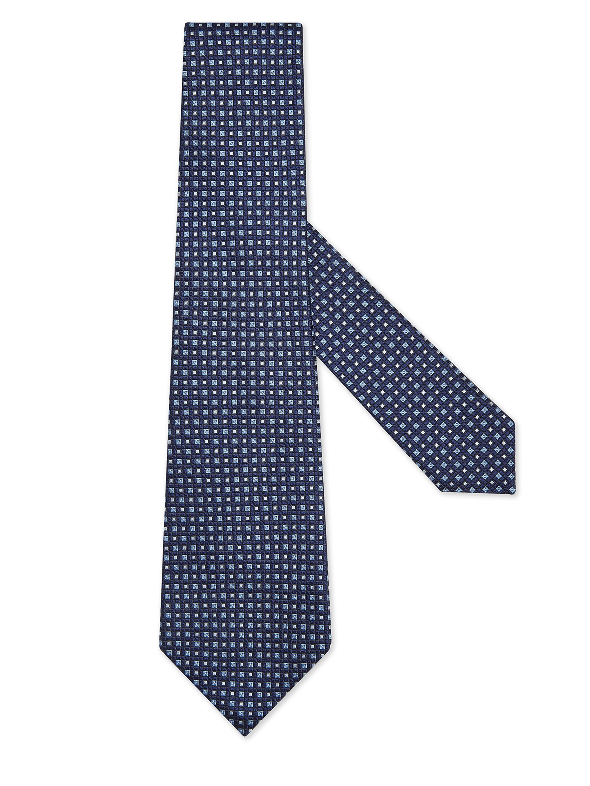 ZEGNA Men's Silk Tie - Dark Blue