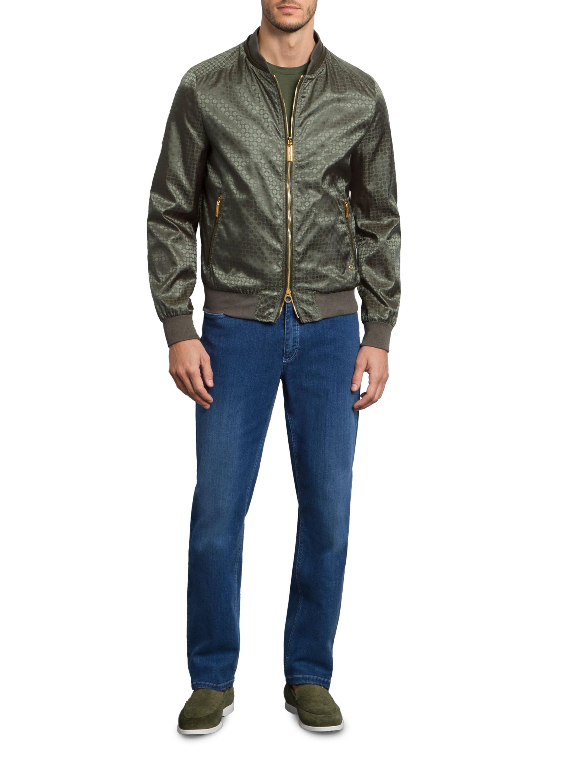 Stefano Ricci Jacquard and Lambskin Leather Blouson Jacket | Saks