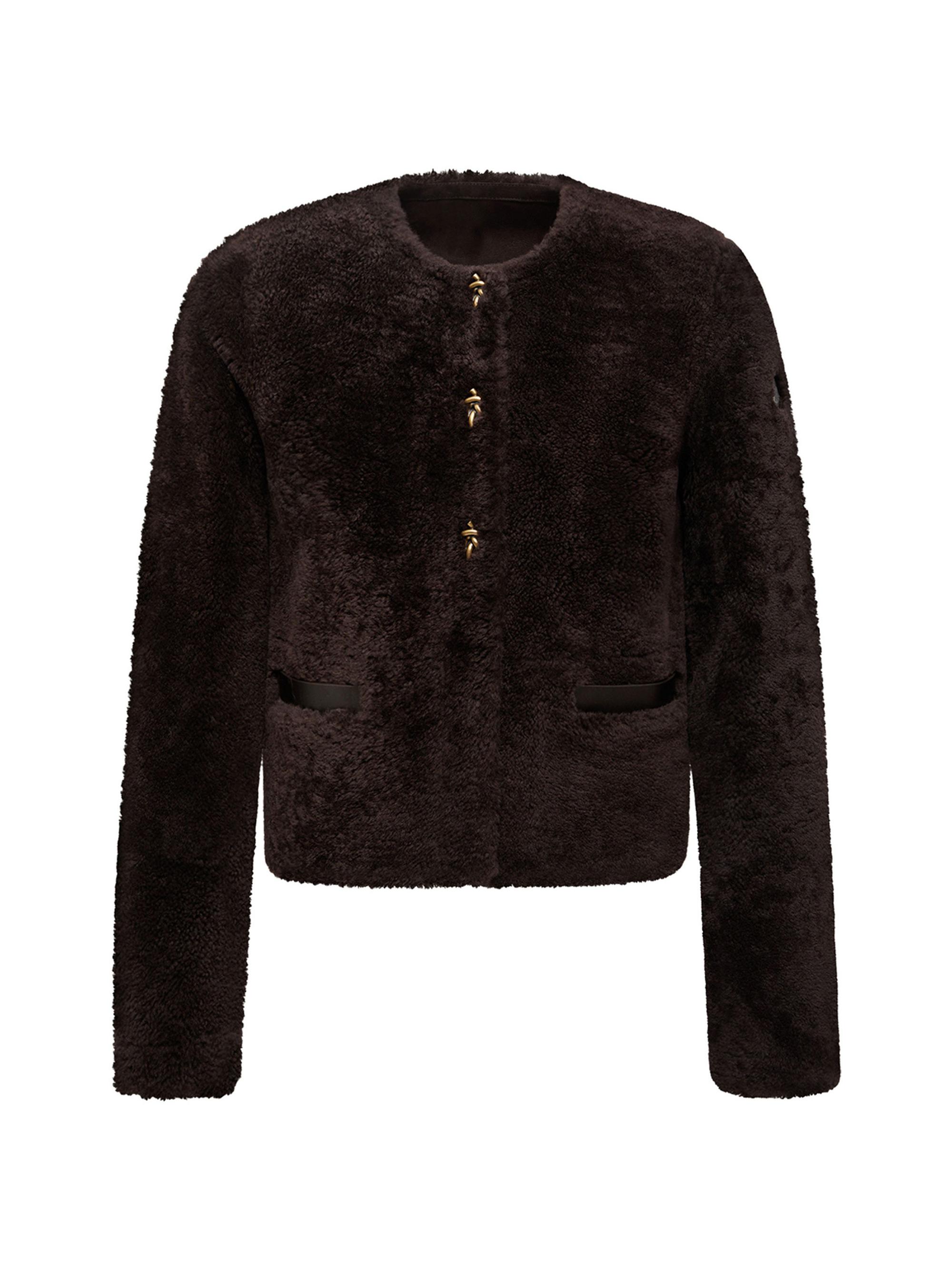 Moncler Women's Epernon Puffer Jacket in Shearling - Brown