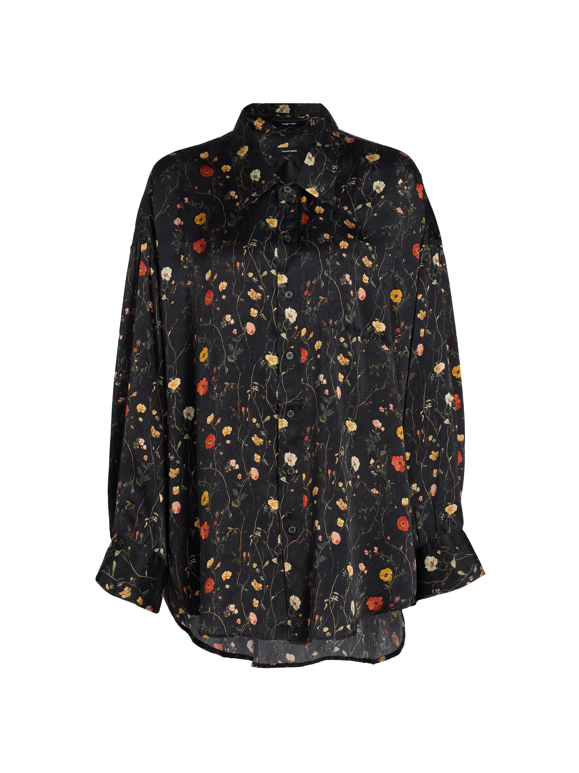 R13 Floral Oversized Silk Shirt | Saks Fifth Avenue