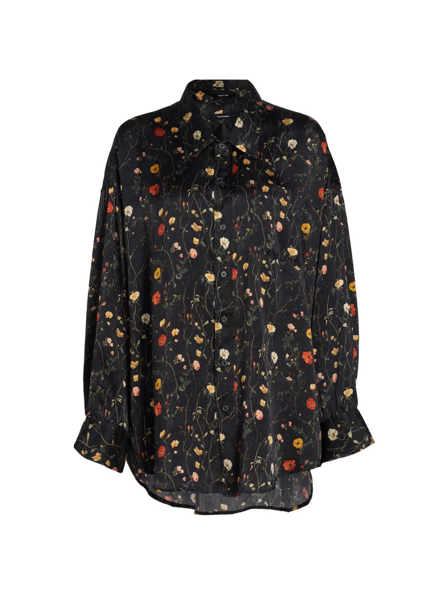 R13 Women's Floral Oversized Silk Shirt