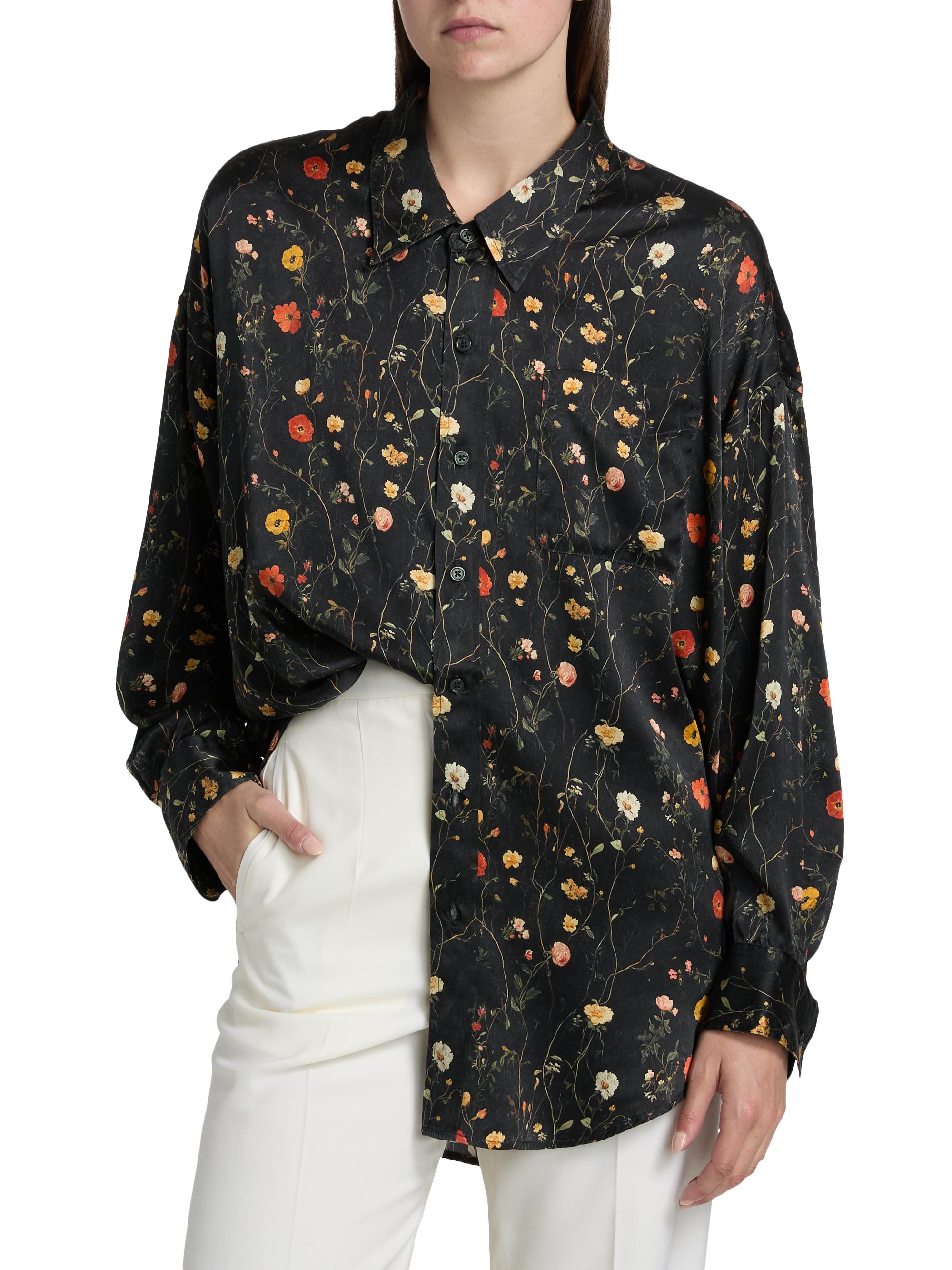 シャツ+ブラウス(長袖+七分) [Aarchive]90s Floral Silk All-over Shirt Aarchive]90s Floral Silk All-over Shirtの通販 by sol7heavy's shop