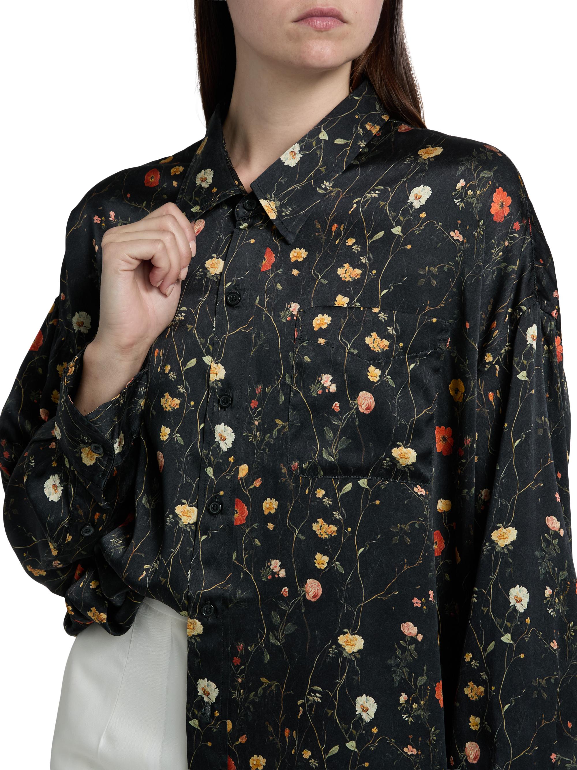 R13 Floral Oversized Silk Shirt | Saks Fifth Avenue