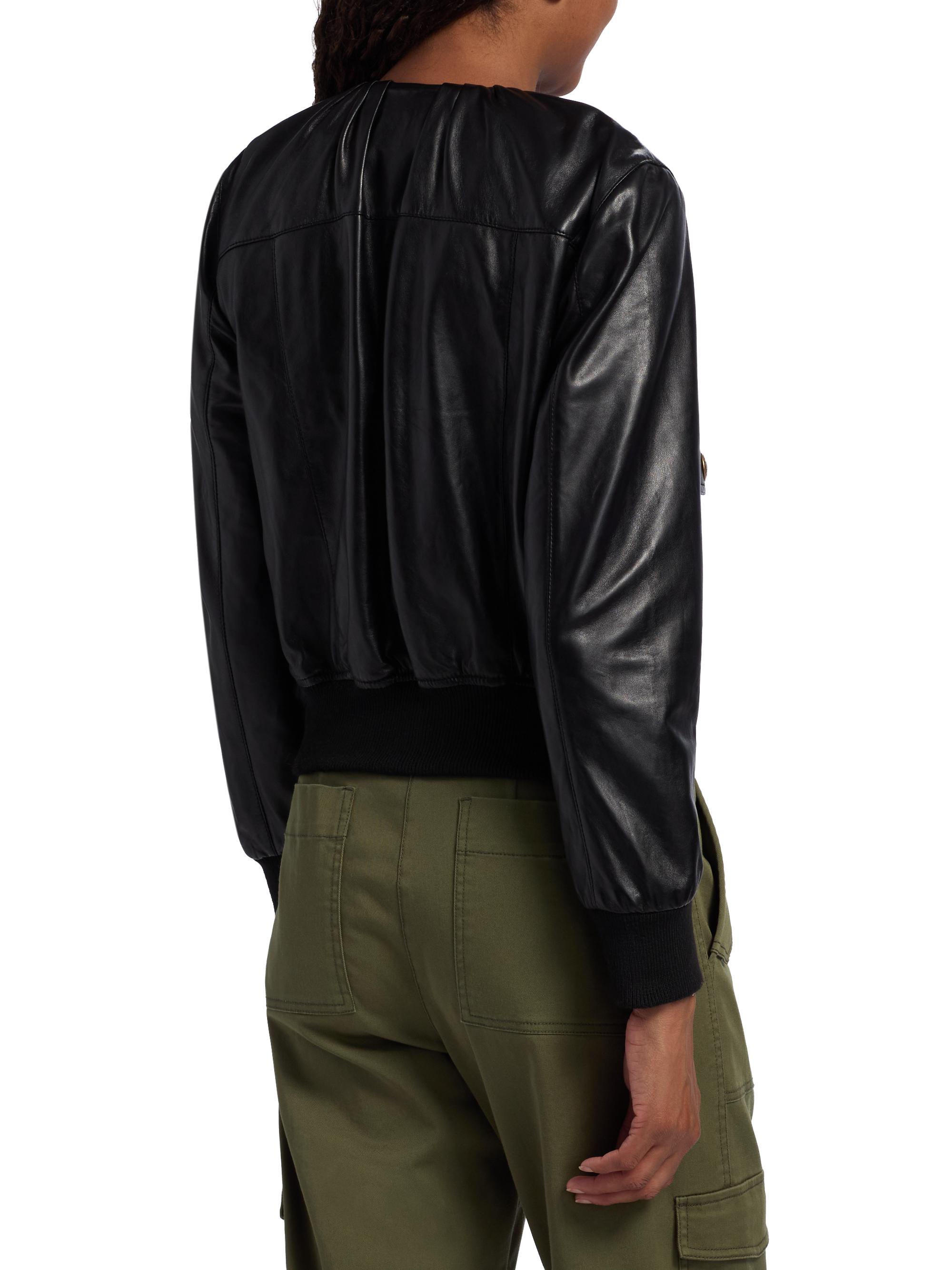 R13 Pleated Leather Jacket | Saks Fifth Avenue