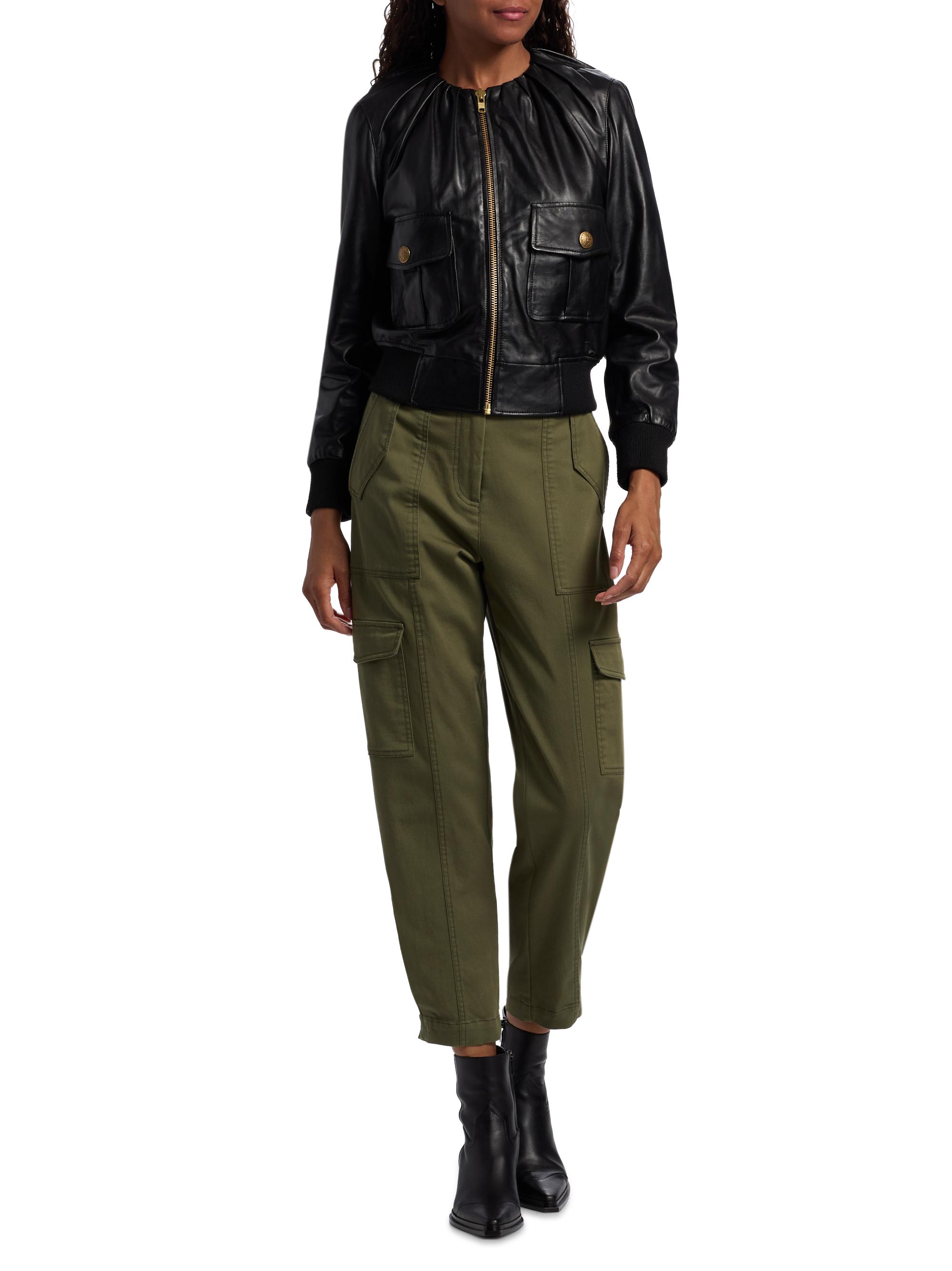 R13 Pleated Leather Jacket | Saks Fifth Avenue