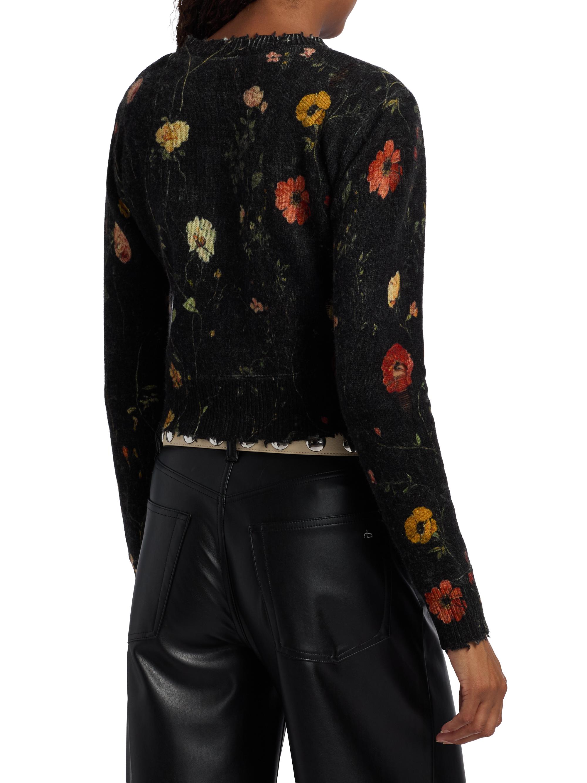 R13 Floral Merino Wool Crop Sweater | Saks Fifth Avenue