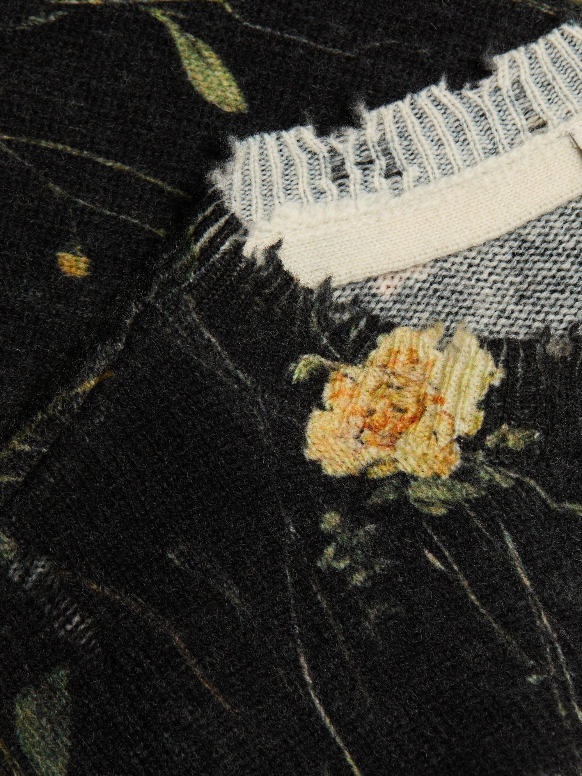 R13 Floral Merino Wool Crop Sweater | Saks Fifth Avenue