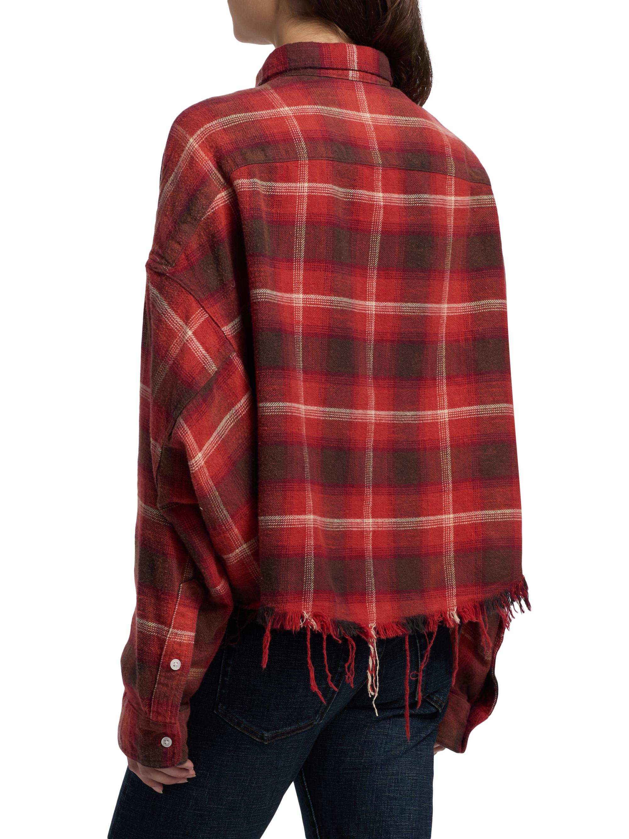 【PLAID COTTON NEL SHIRT】(CROPPED) サイズ0 R13 Plaid Cotton Crop Shirt | Saks Fifth Avenue