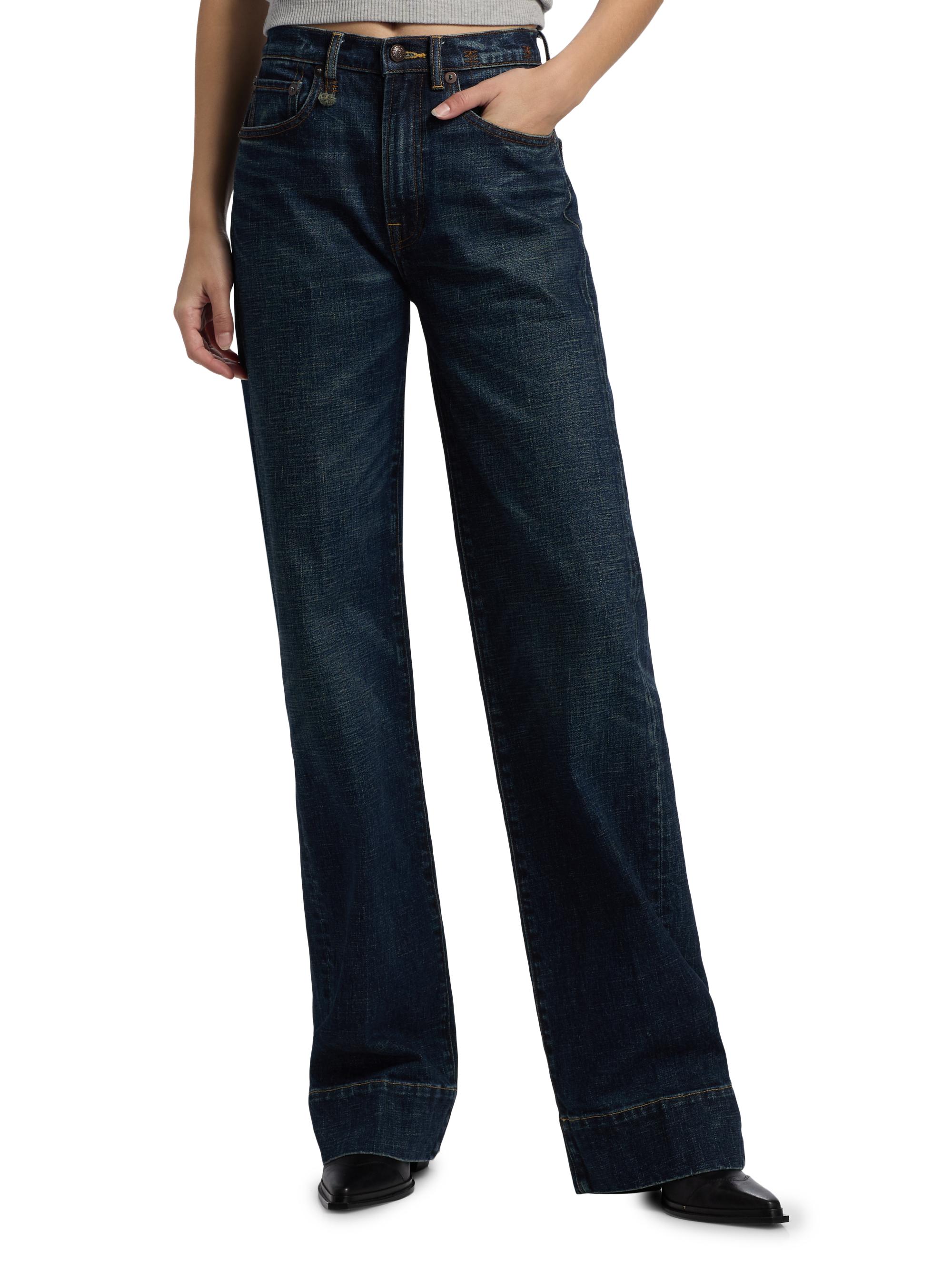 R13 Women's Pauline Wide-Leg Jeans - Hoyt Blue Stretch | Thumbnail 3