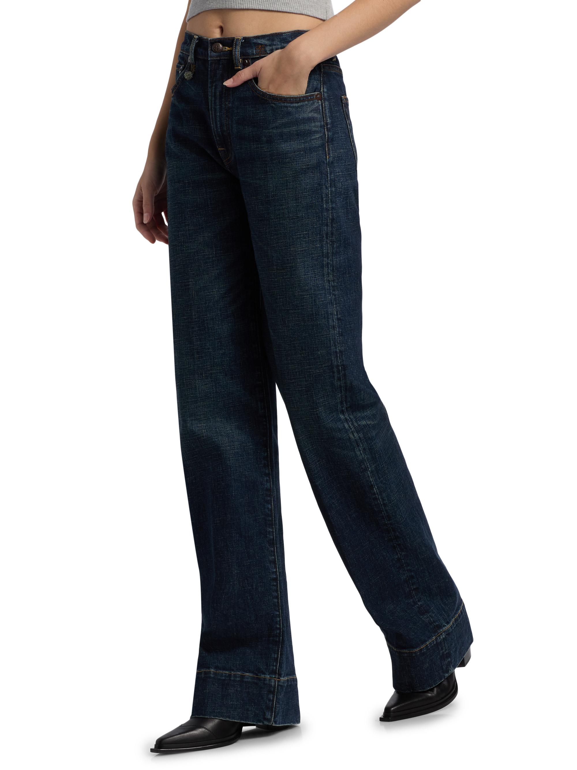 R13 Women's Pauline Wide-Leg Jeans - Hoyt Blue Stretch | Thumbnail 4