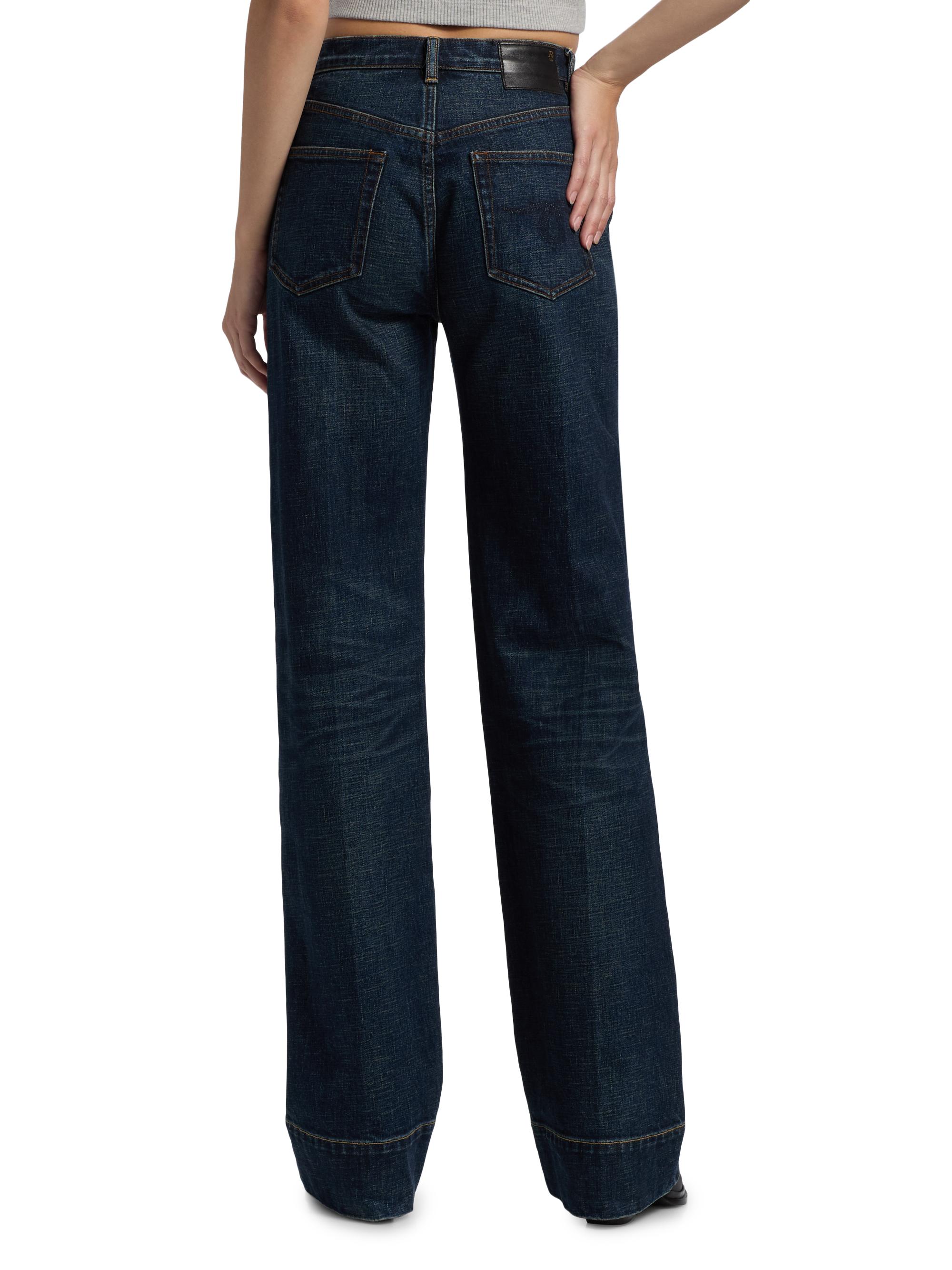R13 Women's Pauline Wide-Leg Jeans - Hoyt Blue Stretch | Thumbnail 5