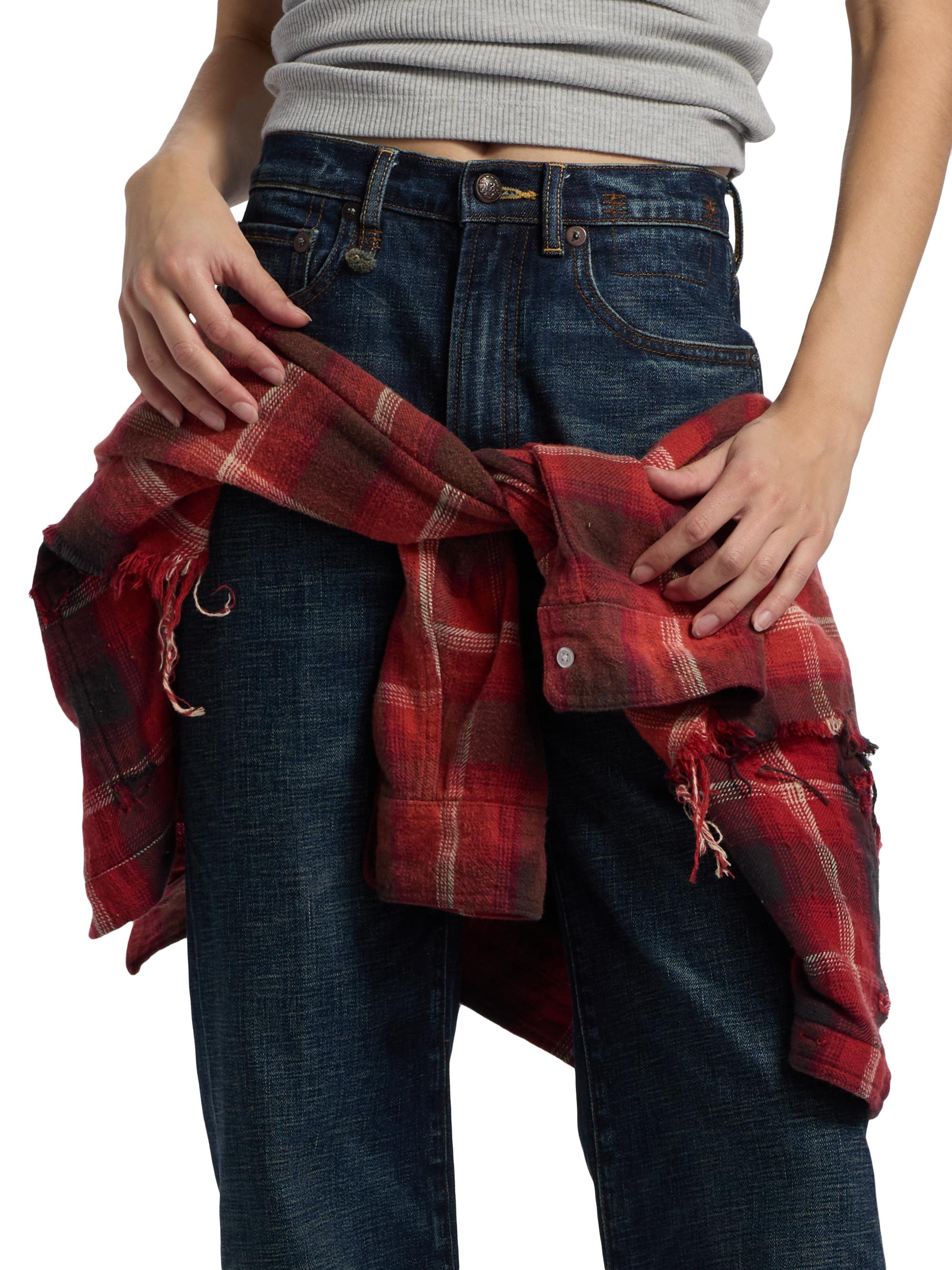 R13 Women's Pauline Wide-Leg Jeans - Hoyt Blue Stretch | Thumbnail 6