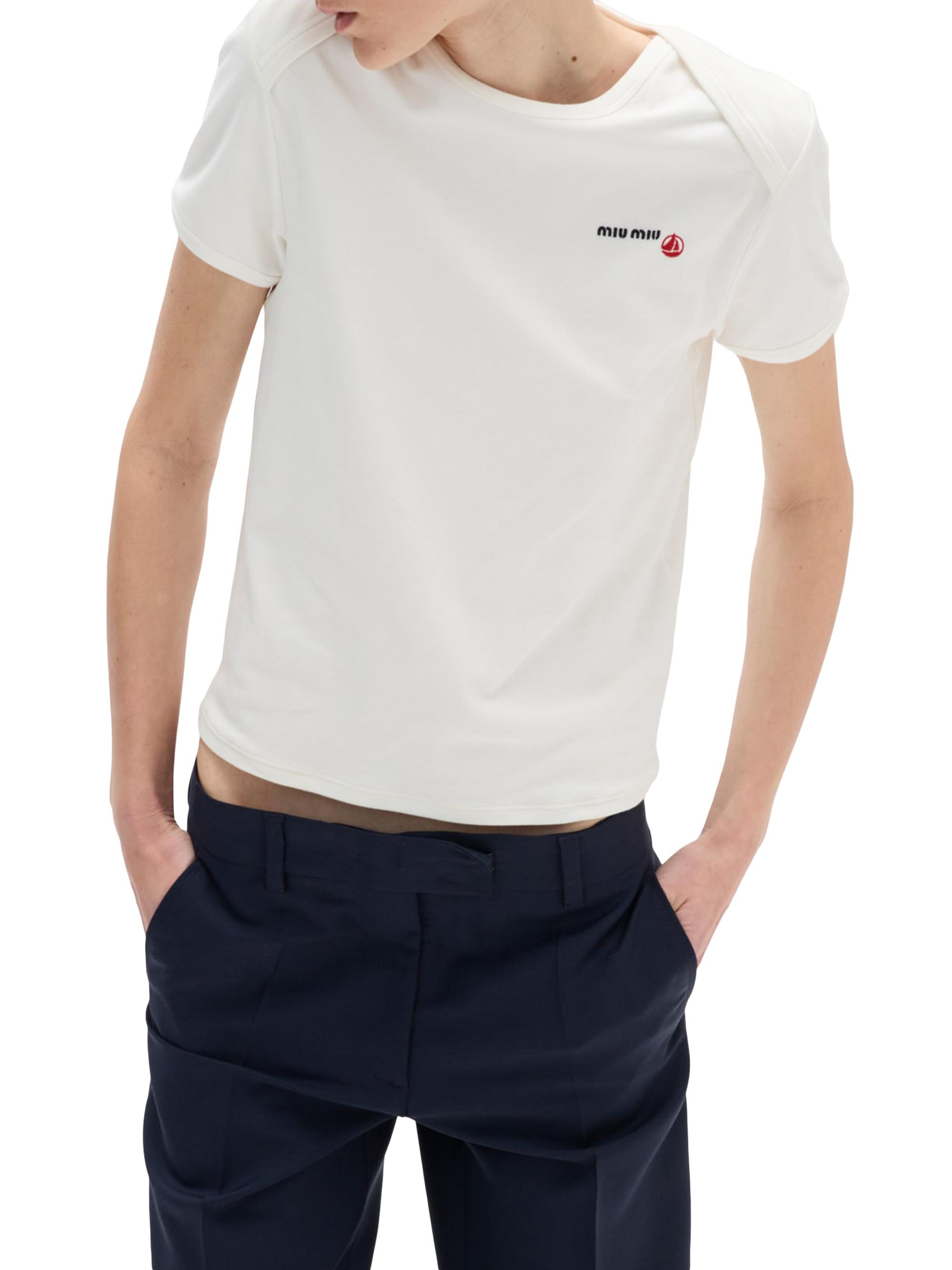 Miu Miu Petit Bateau X Miu Miu Stretch Jersey Regular T-Shirt