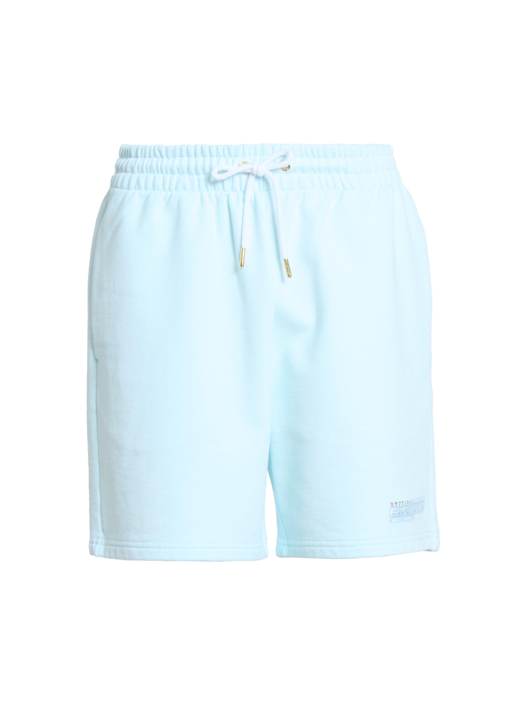 Casablanca Men's Manga Logo Cotton Sweatshorts - Pale Blue Loopback